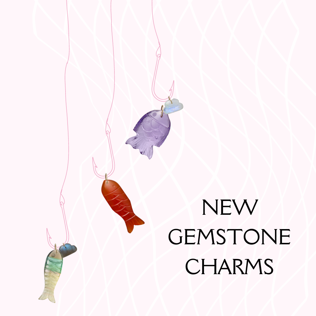 New Gemstone Charms: Fish & Clouds
