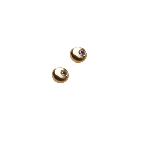 Sunny Side Up White Sapphire Studs