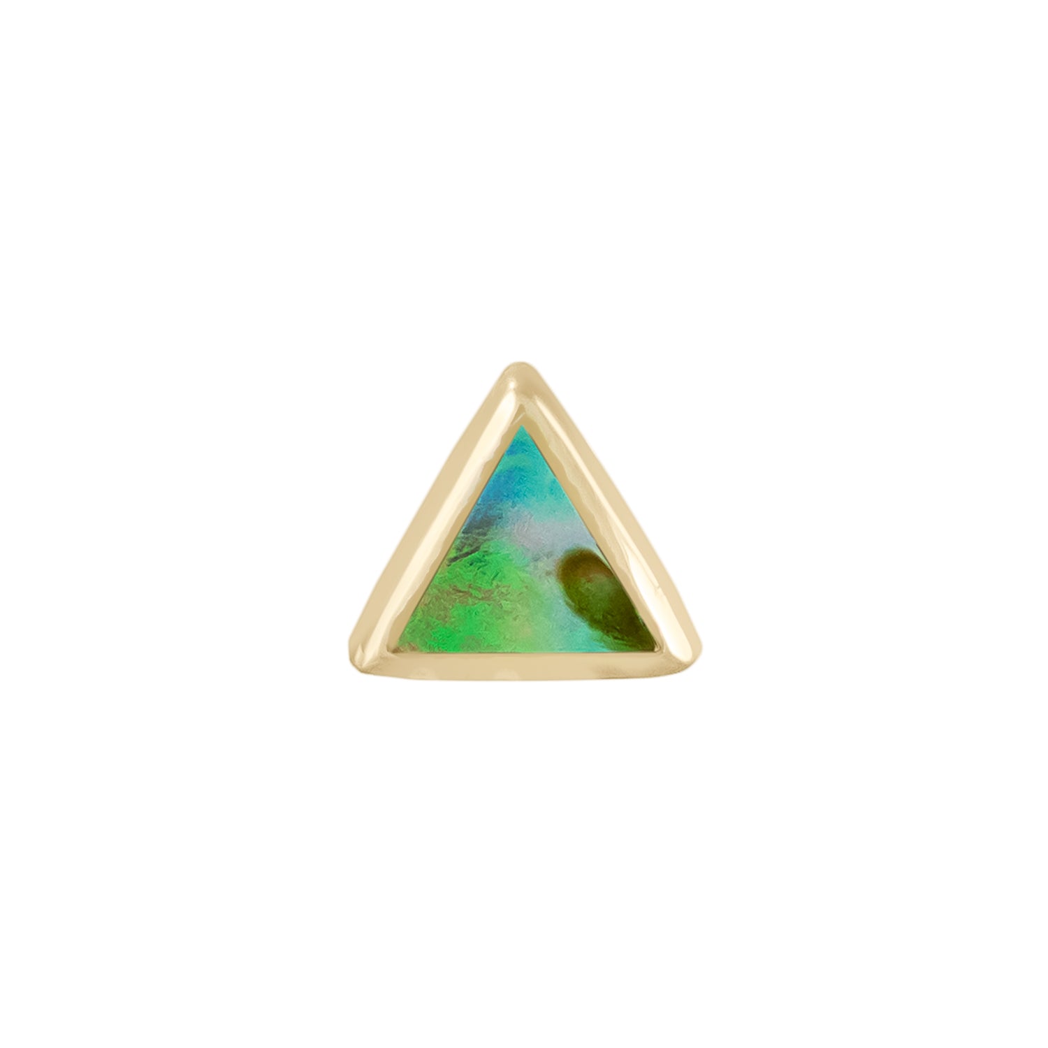 Abalone Triangle Single Stud Earring
