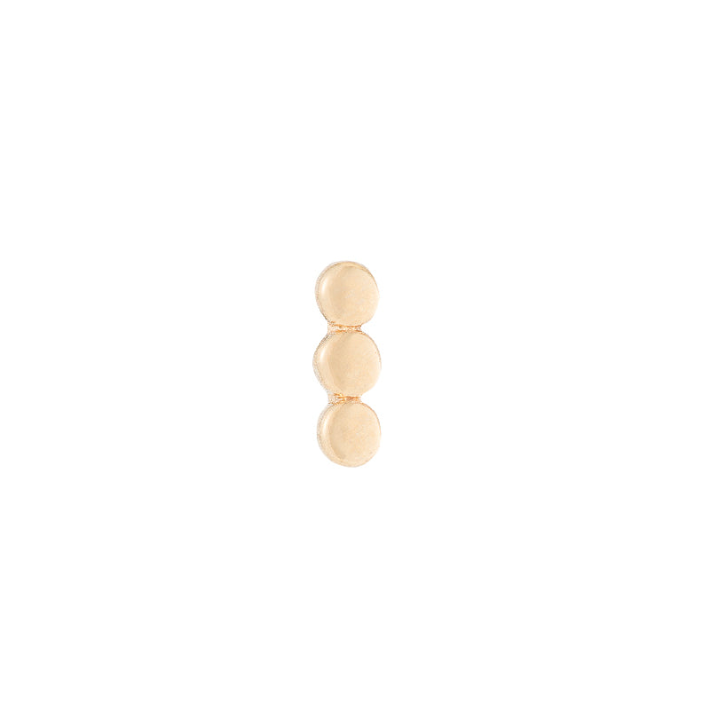 3 Dot Single Stud Earring
