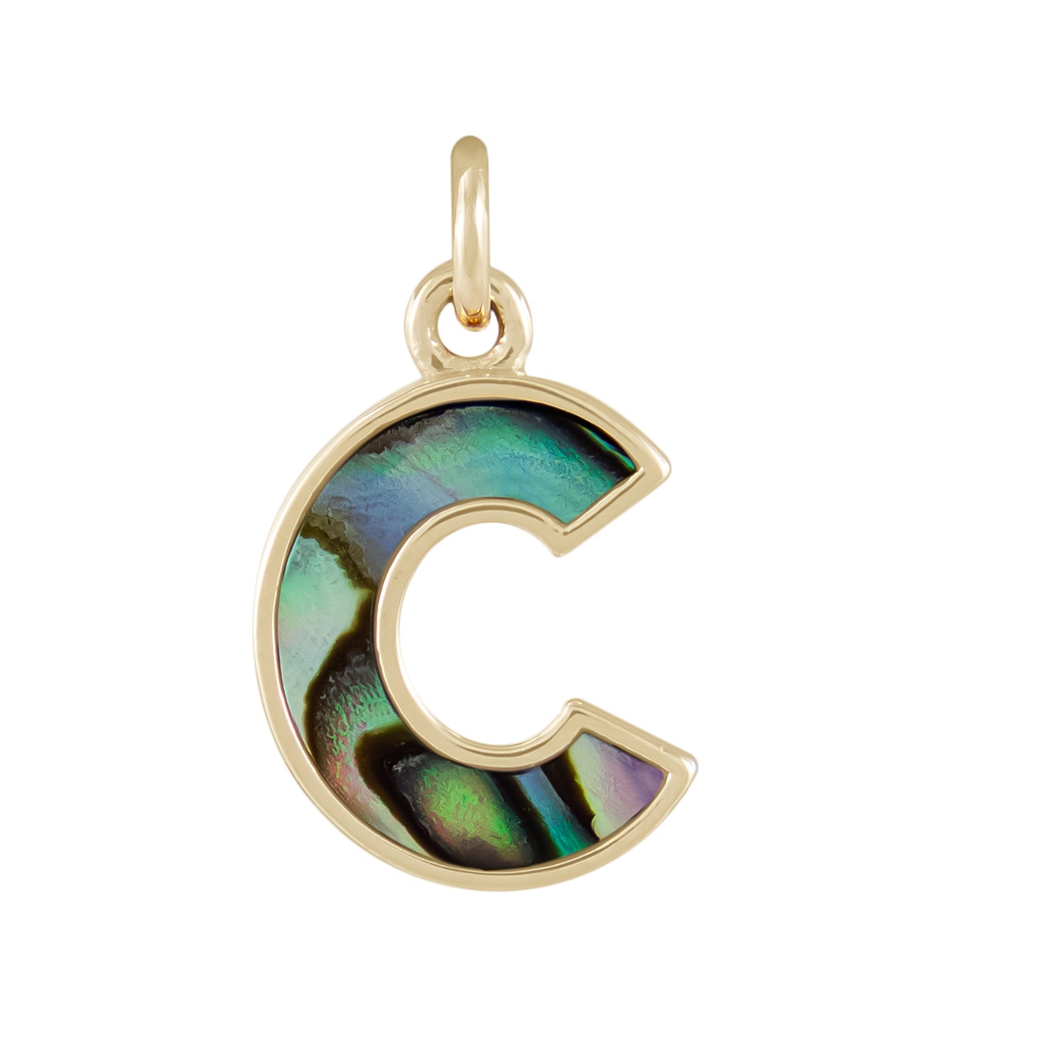 Abalone Initial Pendant