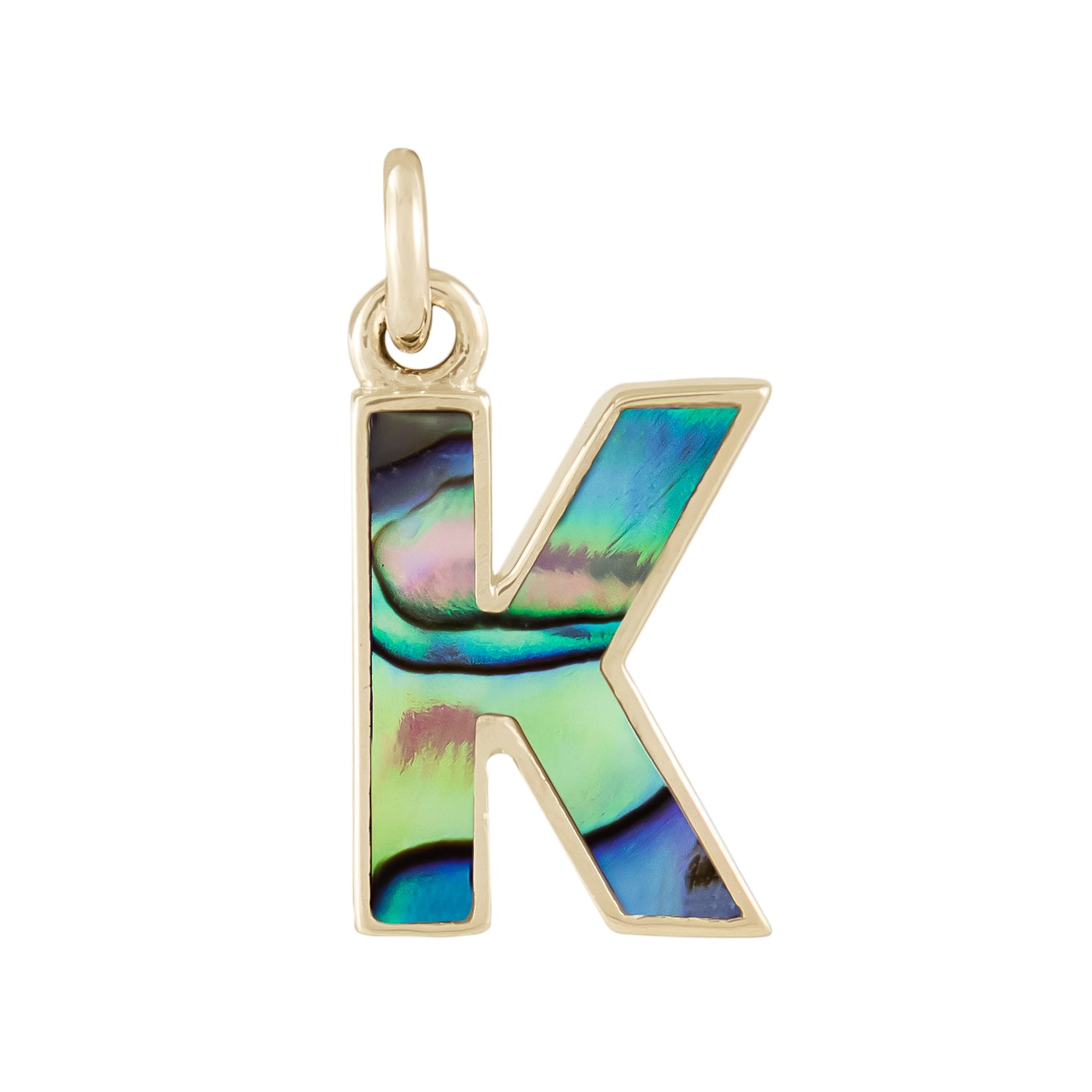 Abalone Initial Pendant