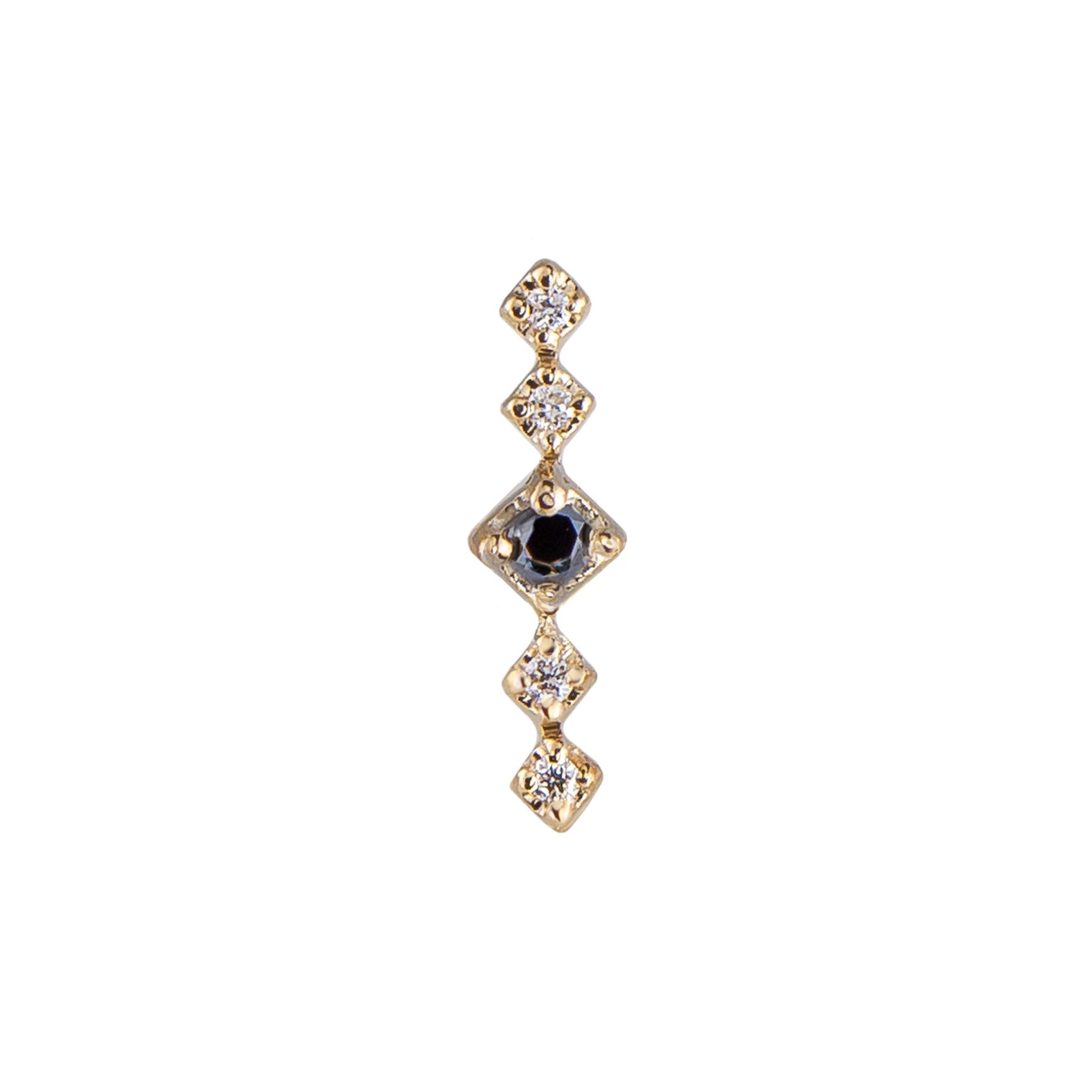 Five Stone Petite Single Stud Earring