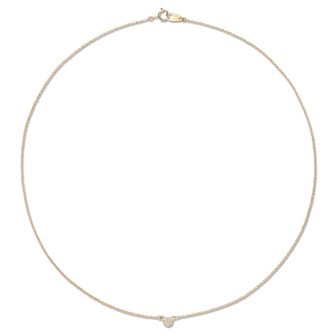 Pavé Diamond Circle Necklace