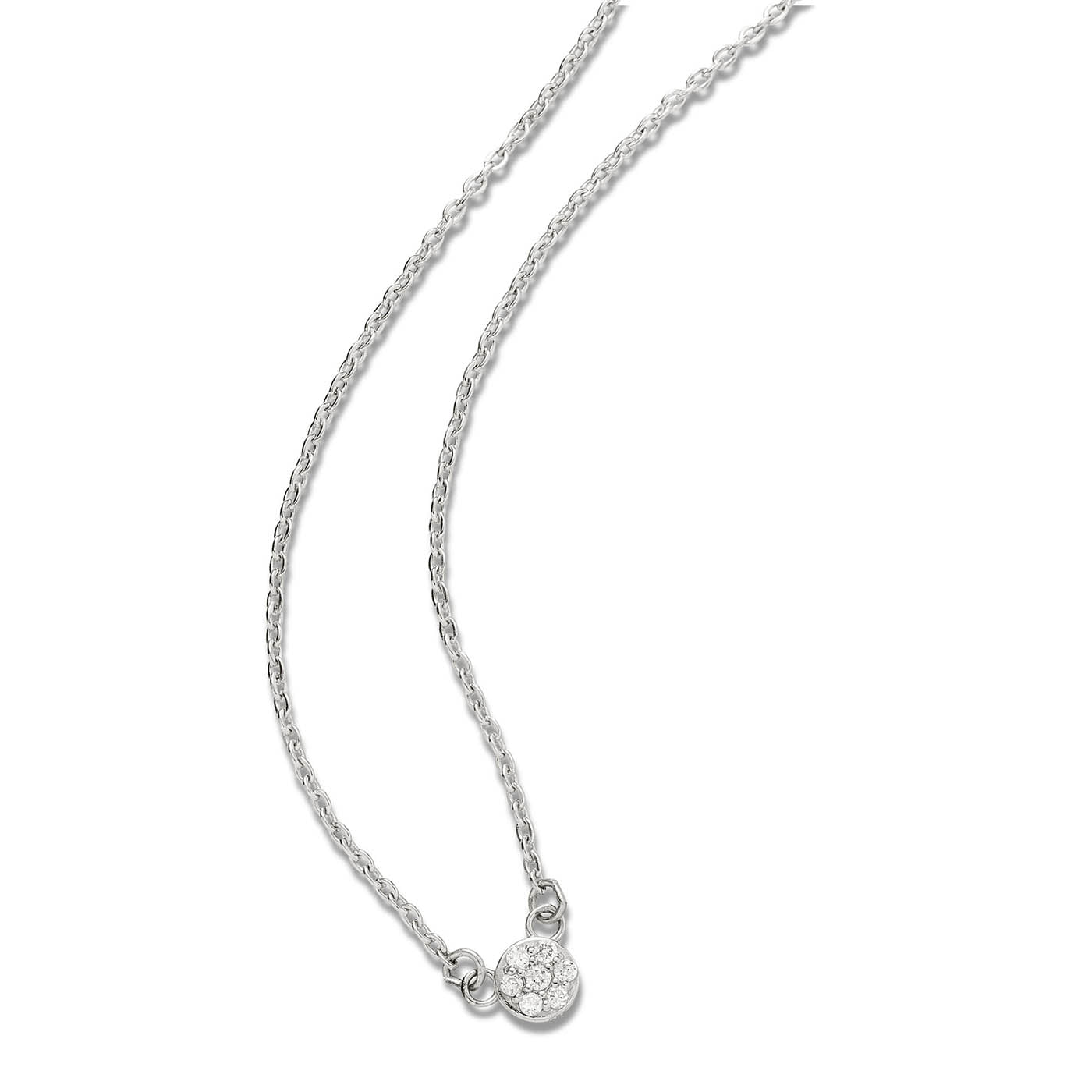 Pavé Diamond Circle Necklace