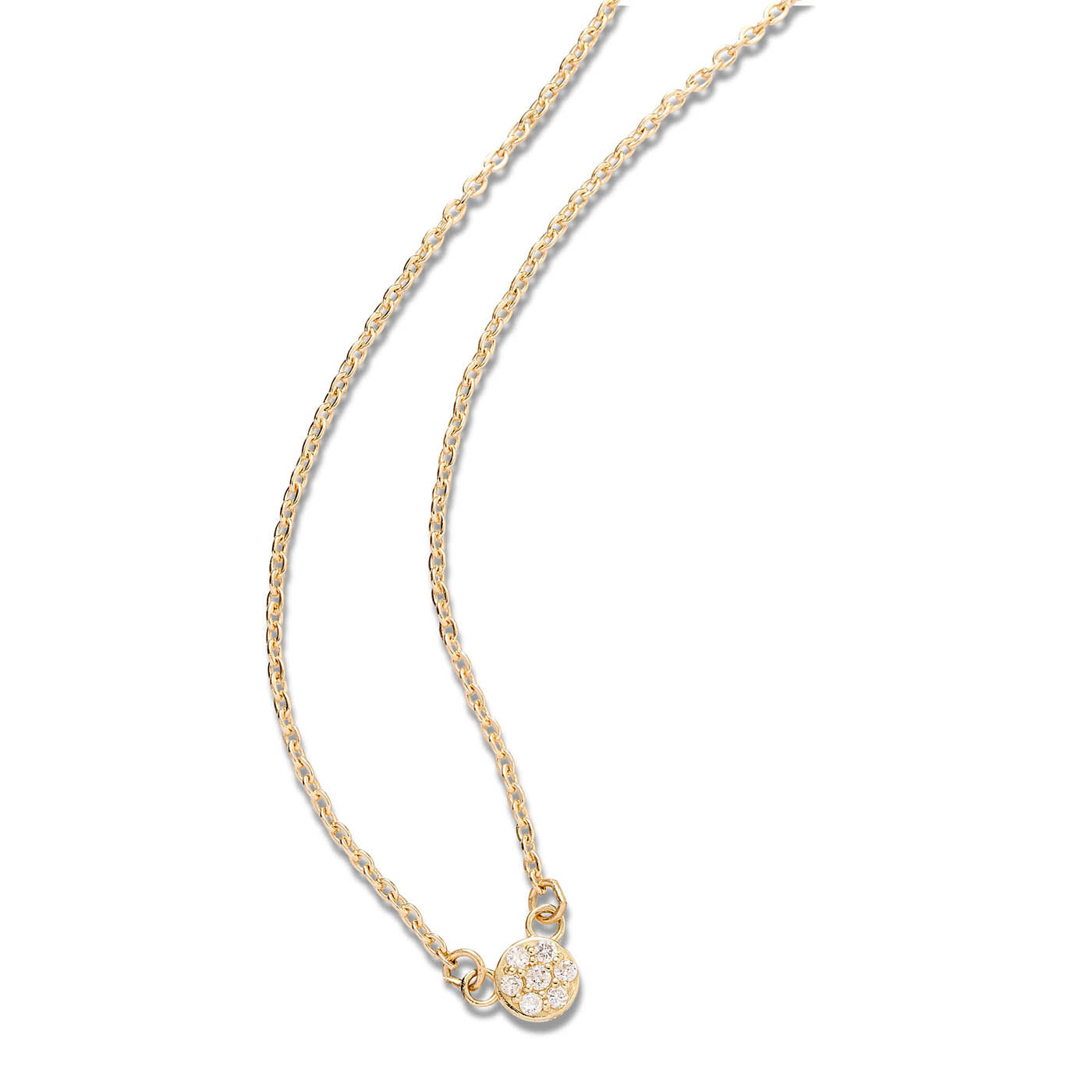 Pavé Diamond Circle Necklace