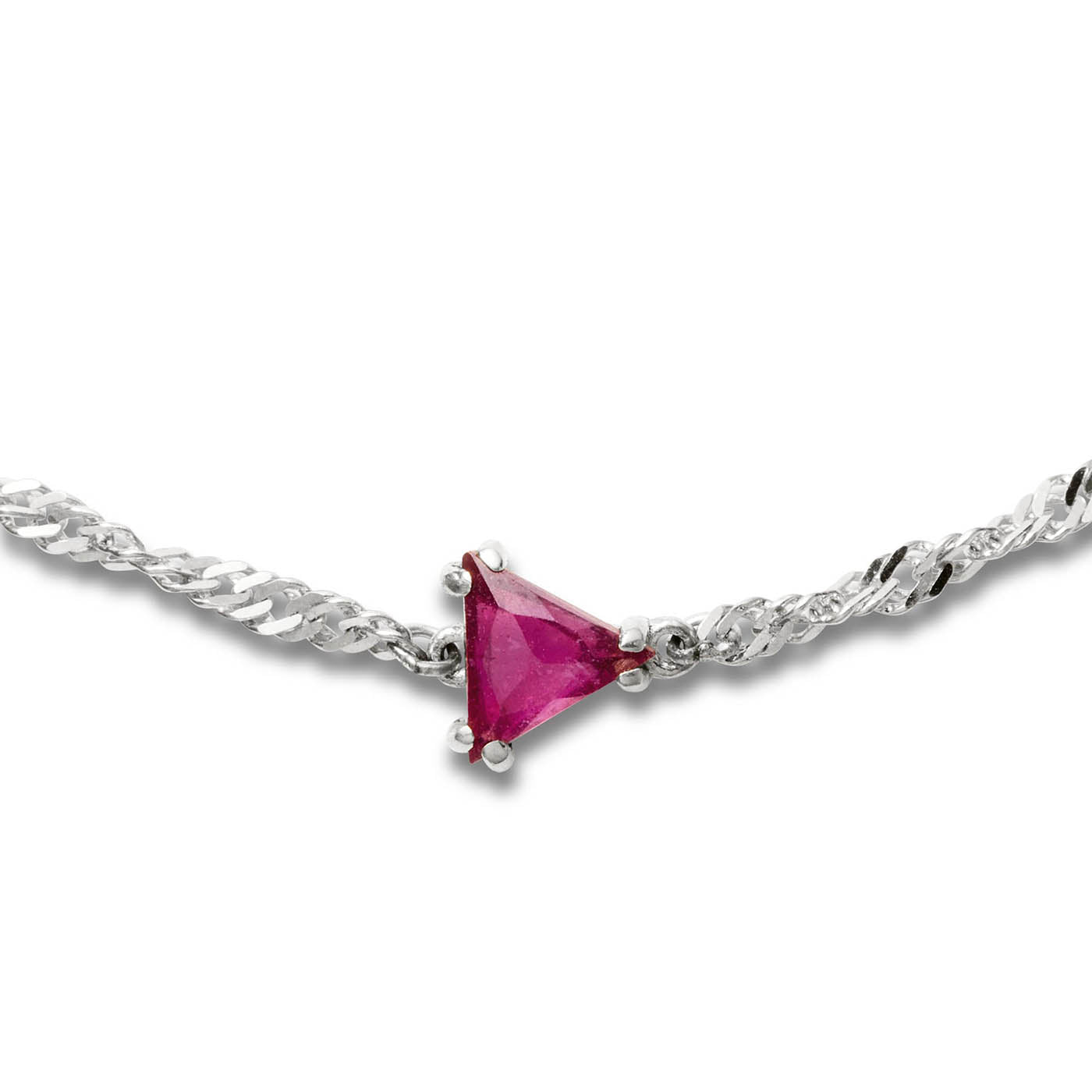 Thick Helix Ruby Trillion Bracelet