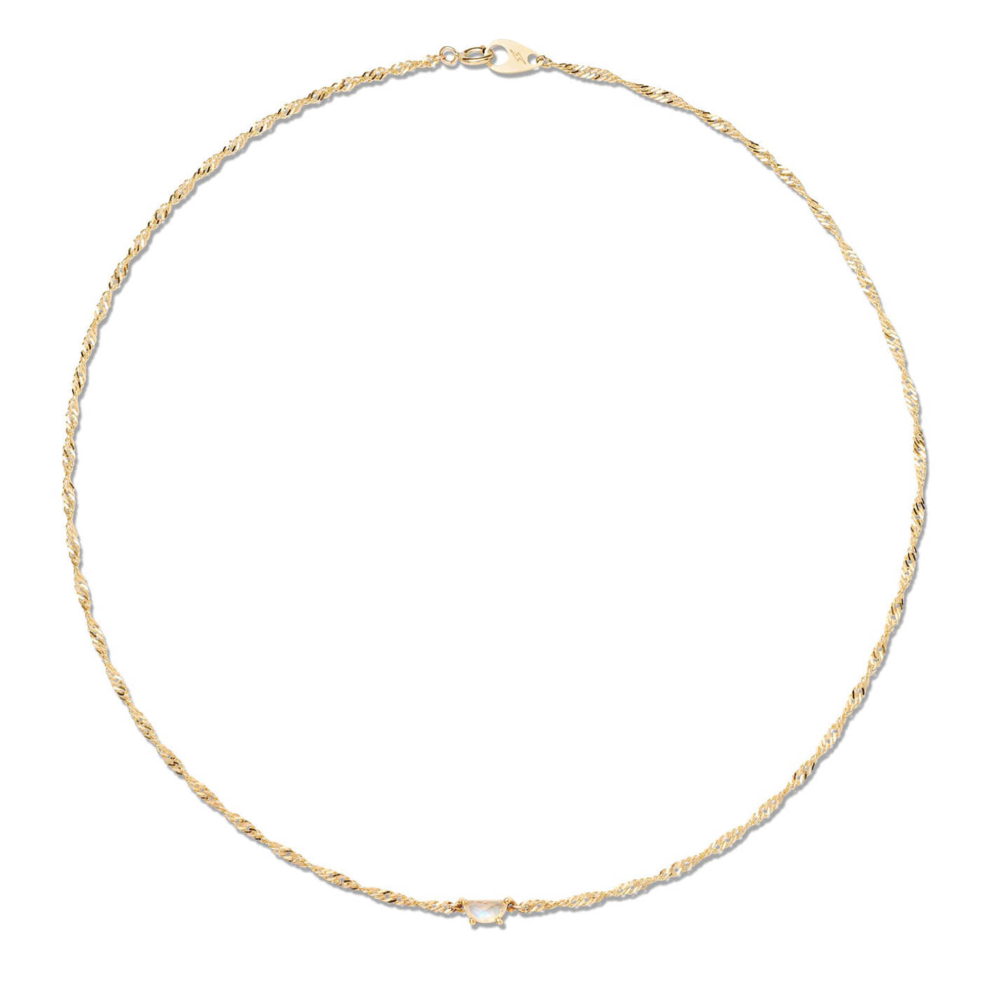 Thick Helix Moonstone Necklace