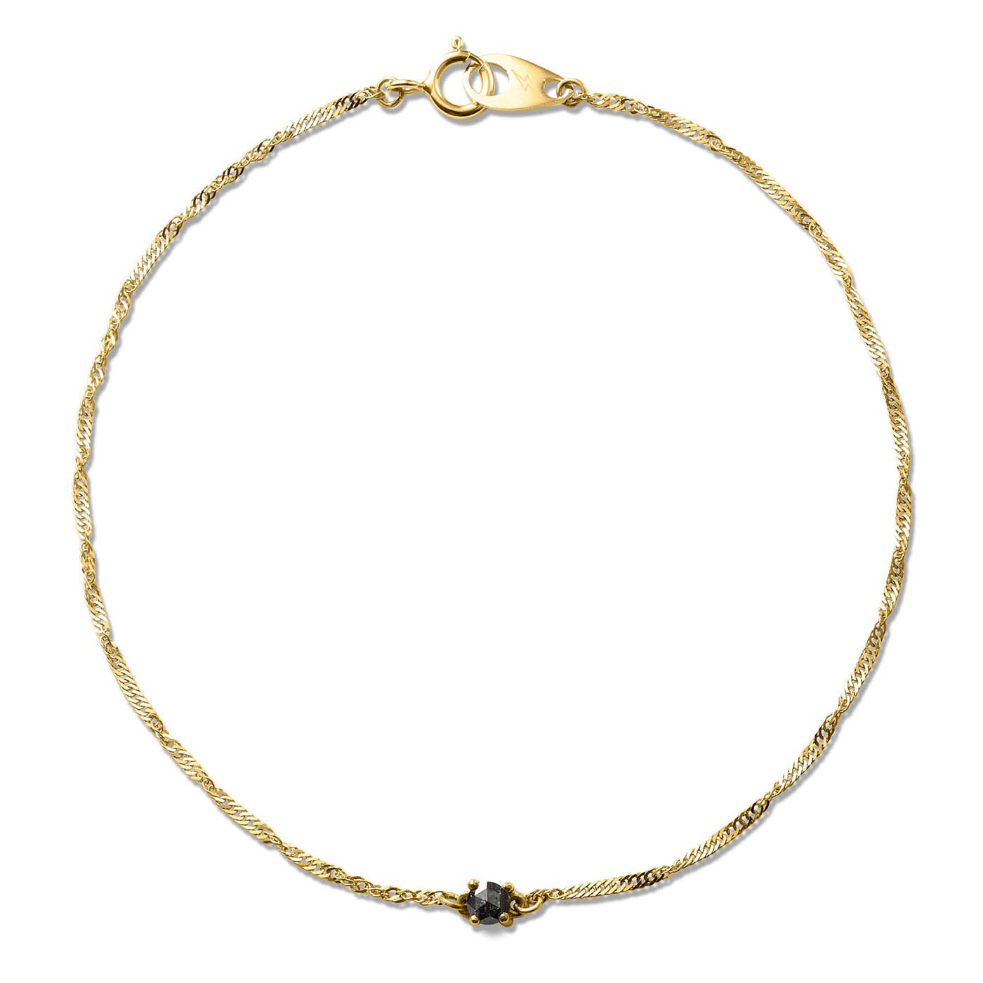 Thin Helix Salt-n-Pepper Diamond Bracelet