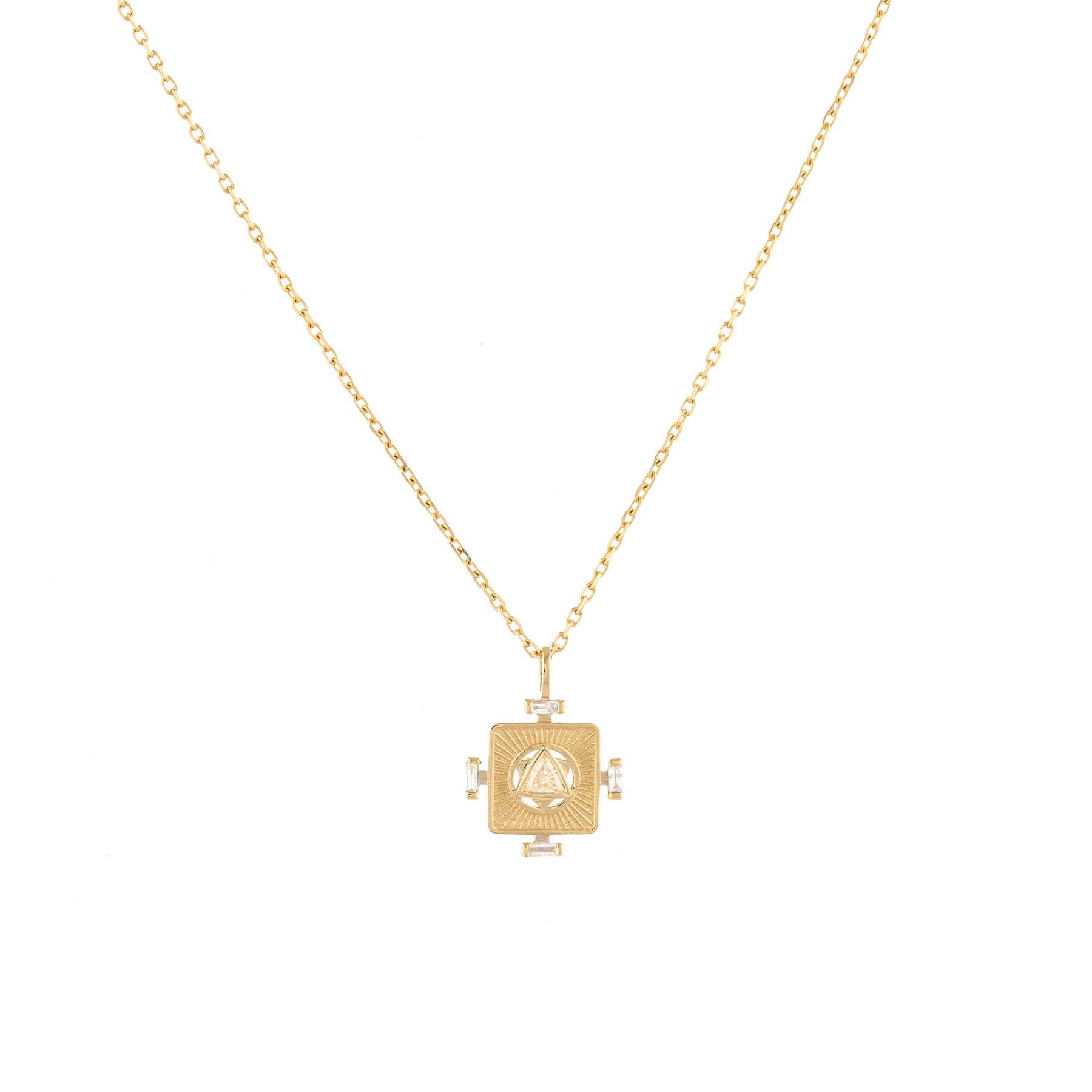 Yantra with Trillion Diamond Necklace
