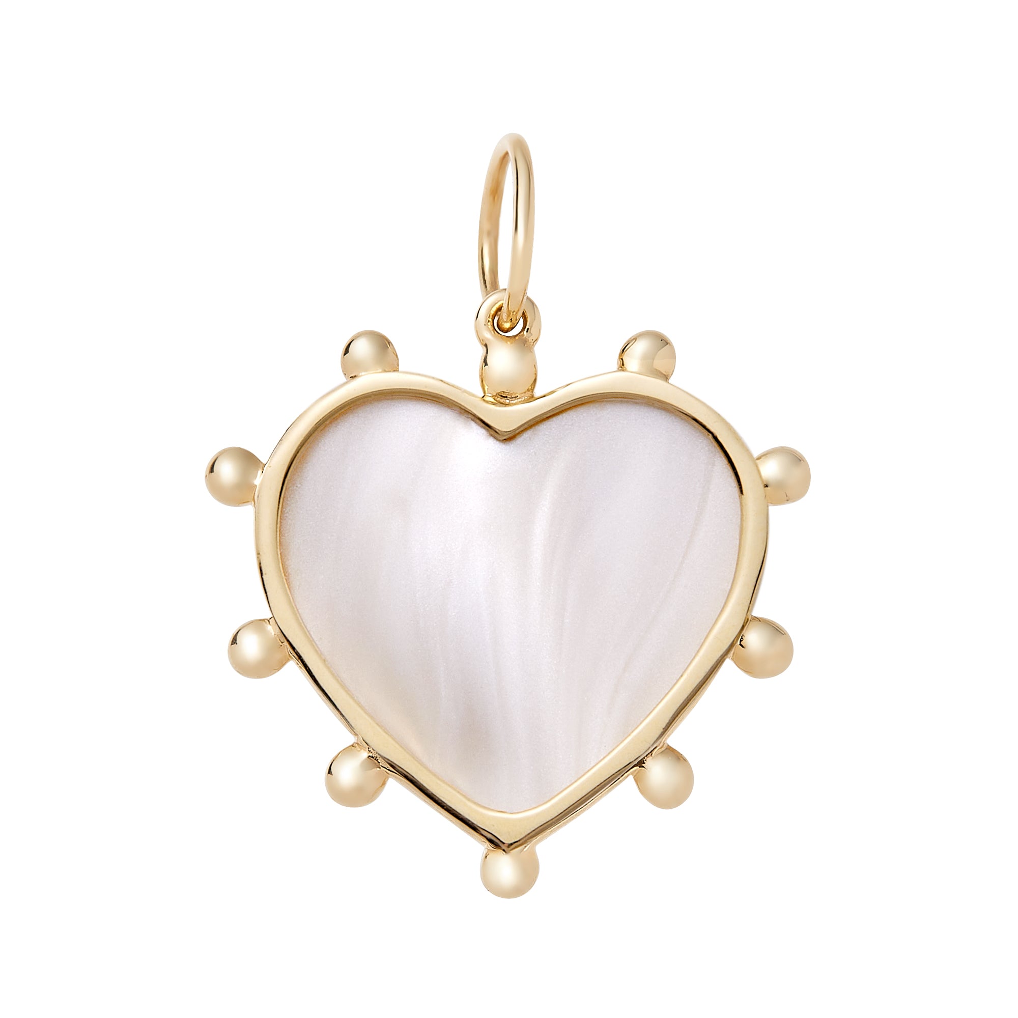 Mother of Pearl Heart Charm