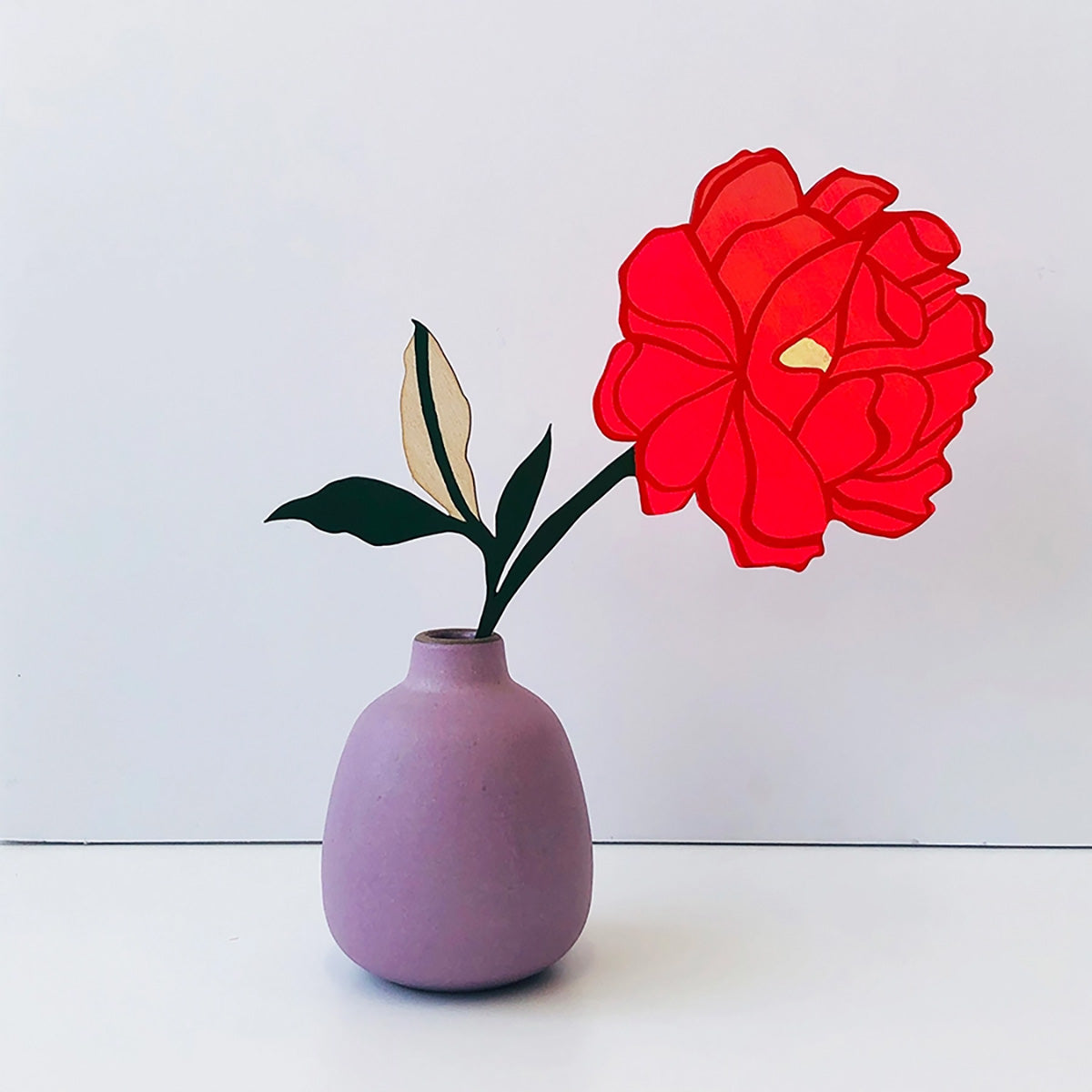 Forever Flower: Coral Red Peony
