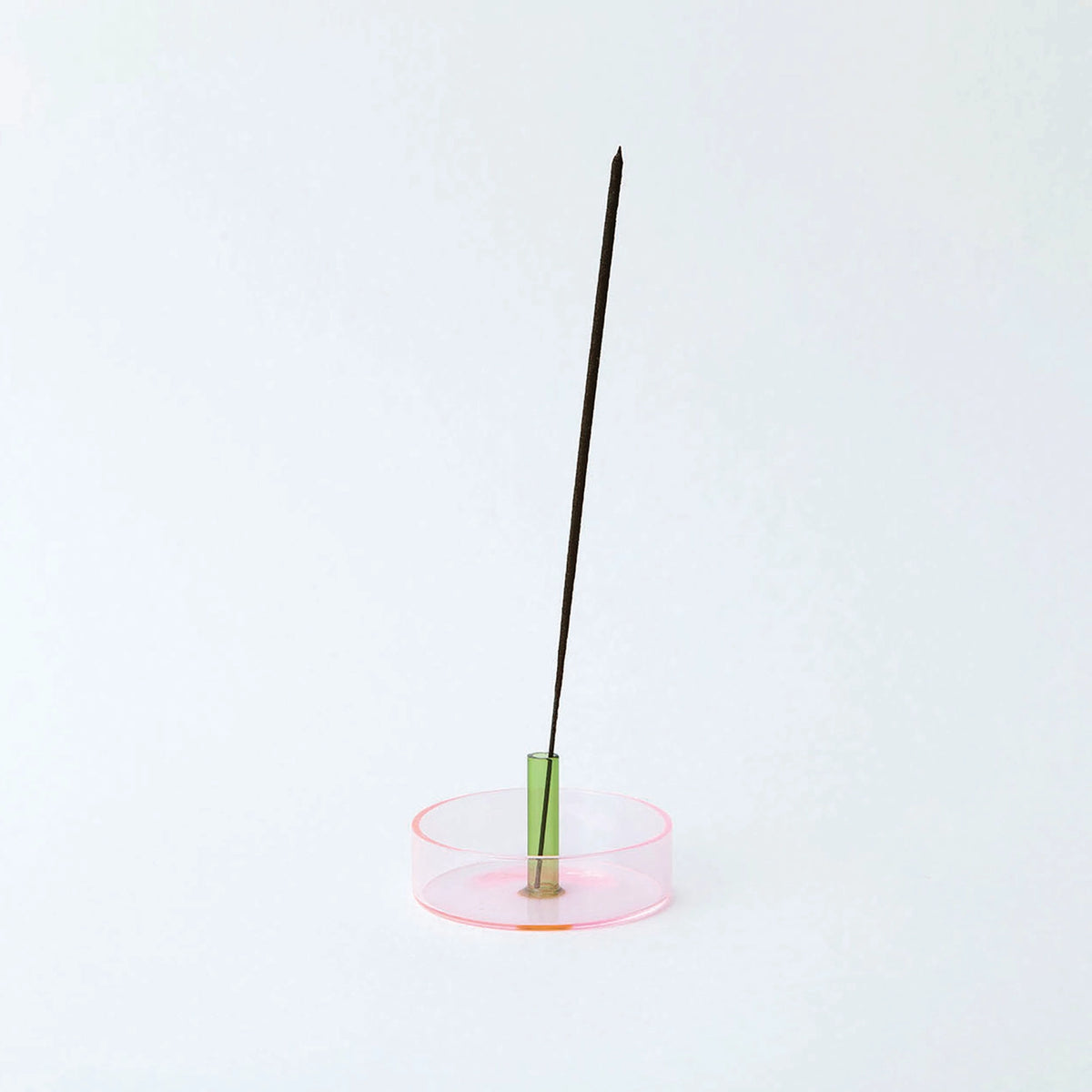 お香 TBPR / GLASS INCENSE HOLDER gray Duo Tone Glass Incense/Ring Holder in Pink & Green | Brave
