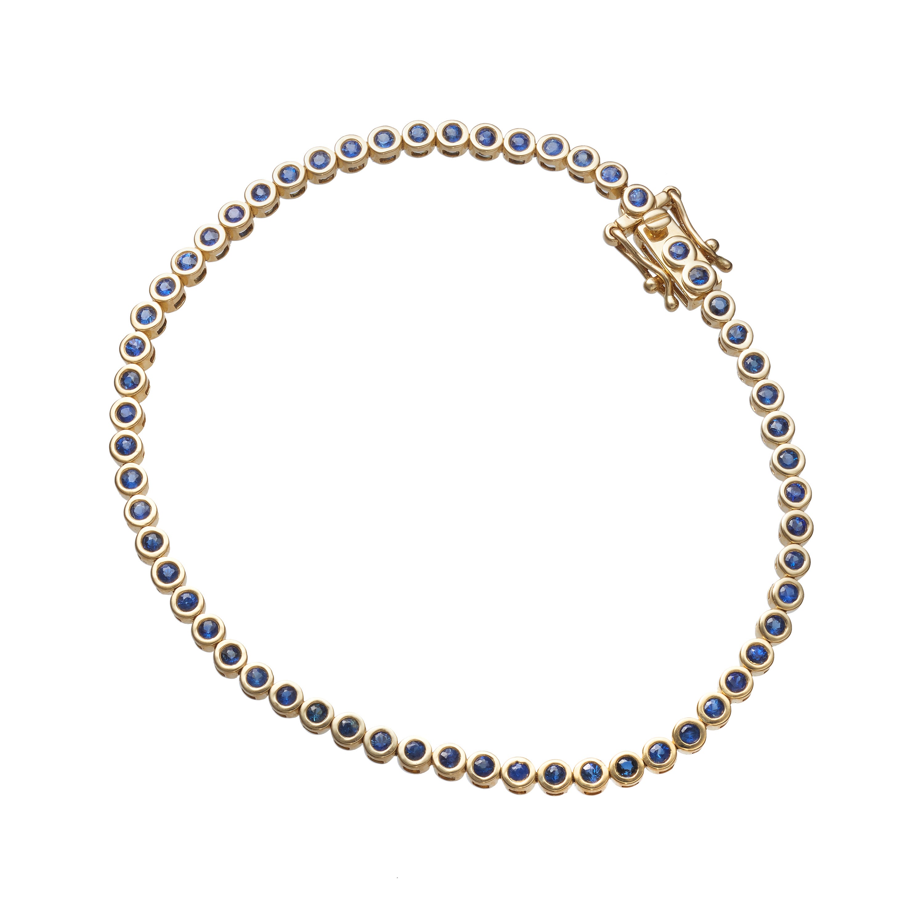 Bezel Set Sapphire Tennis Bracelet