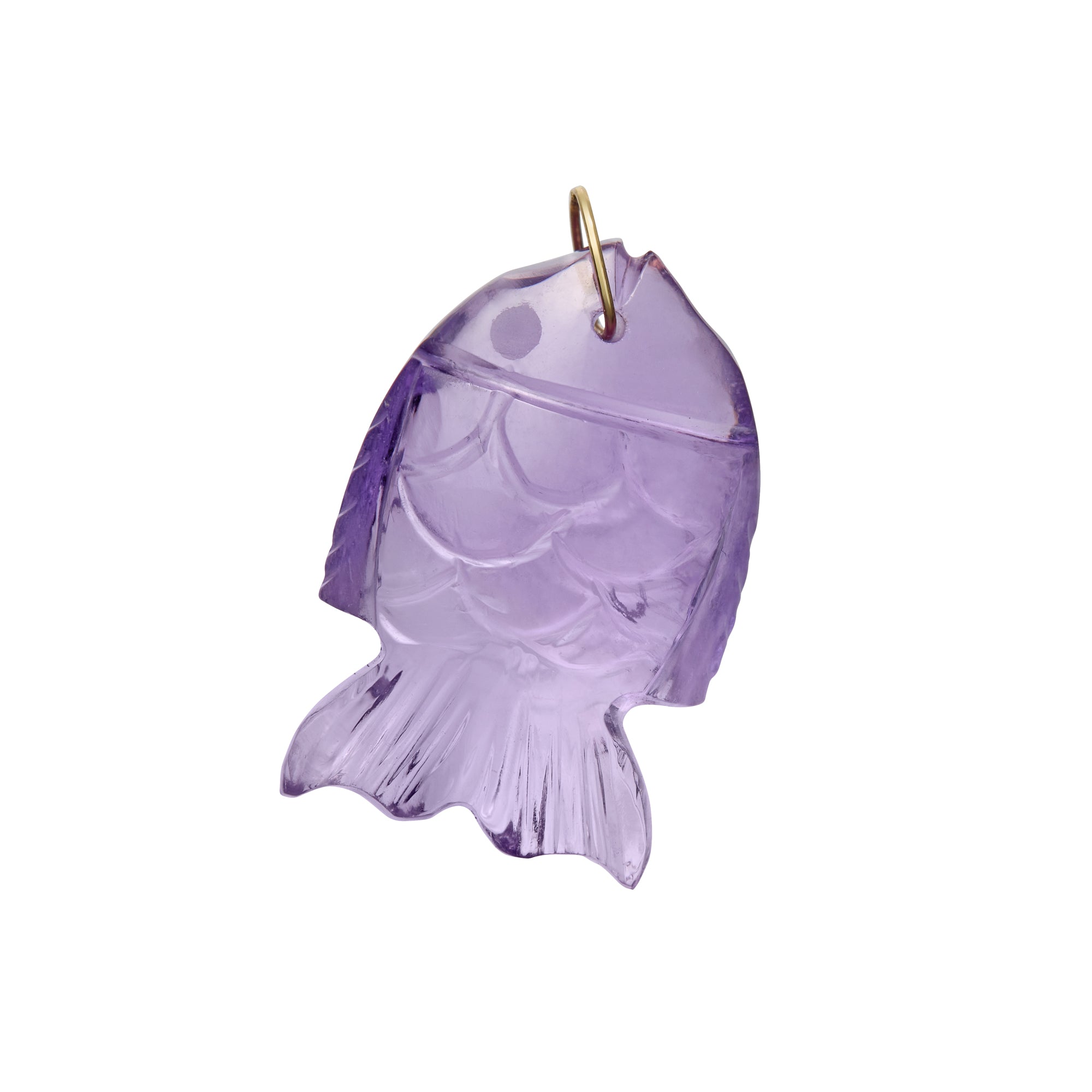 Amethyst Round Gemstone Fish