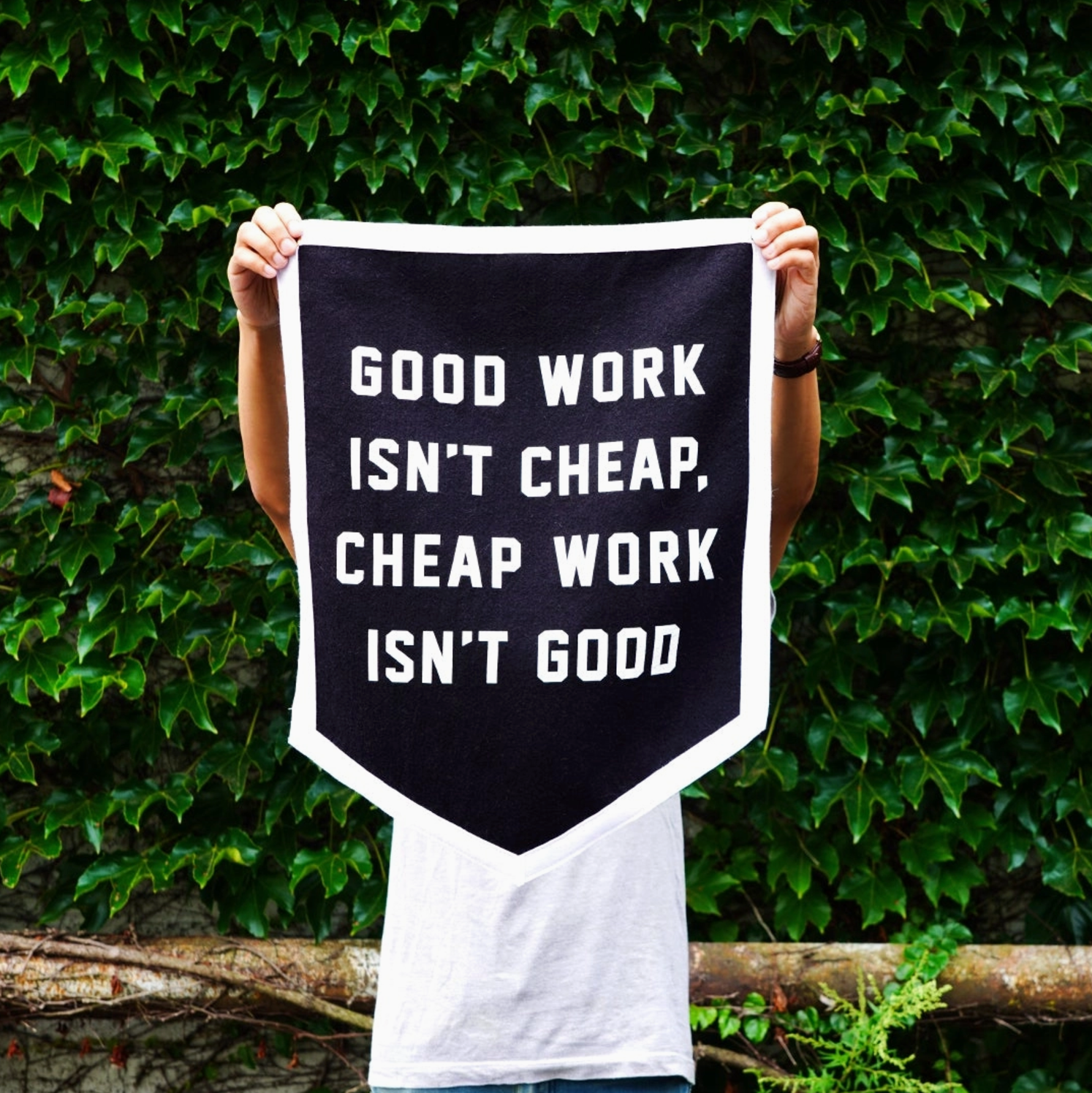 Good Work Isn't Cheap Camp Flag