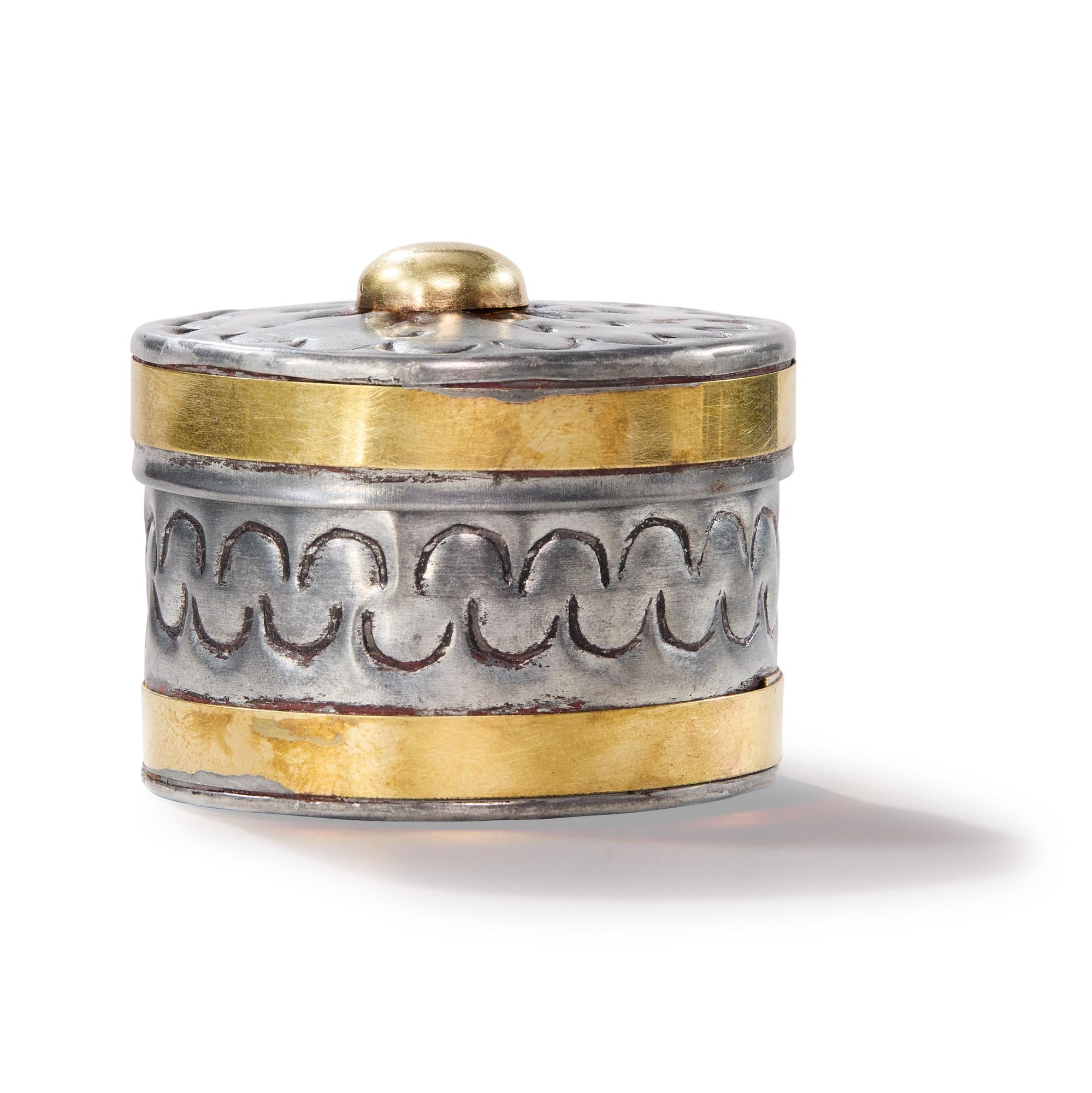 Stamped Brass Trinket Box II