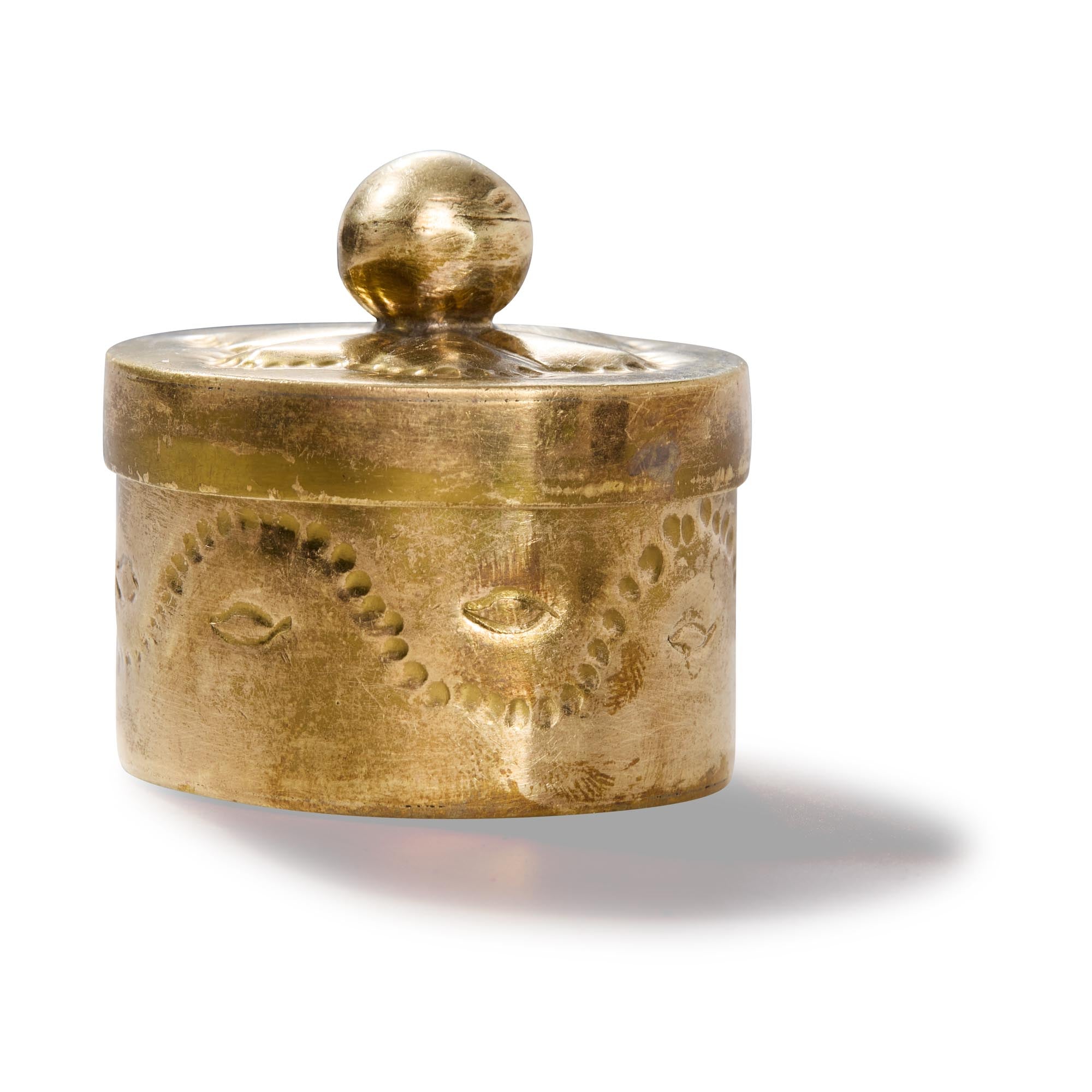 Stamped Brass Trinket Box III