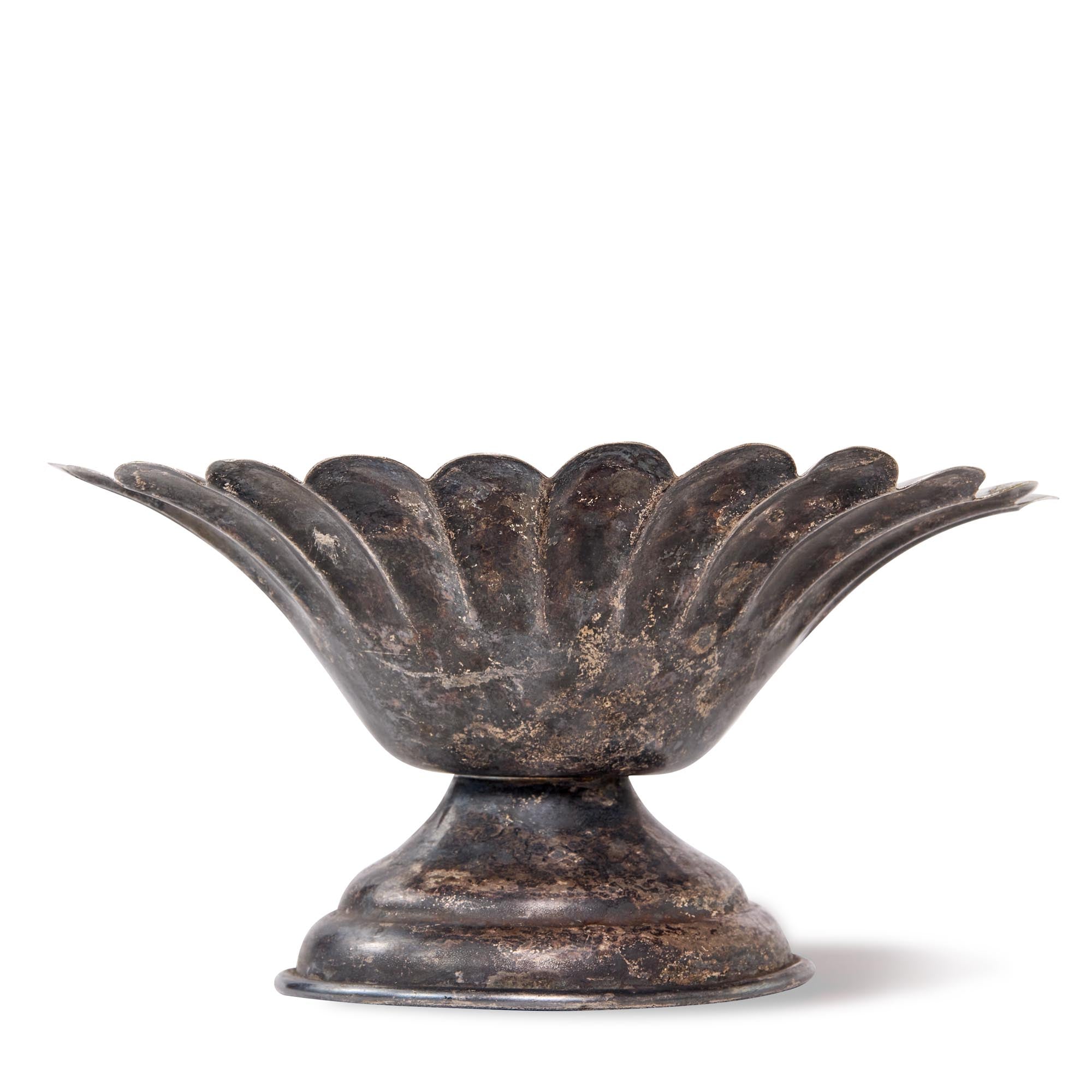 Silver Flower Pedestal Dish