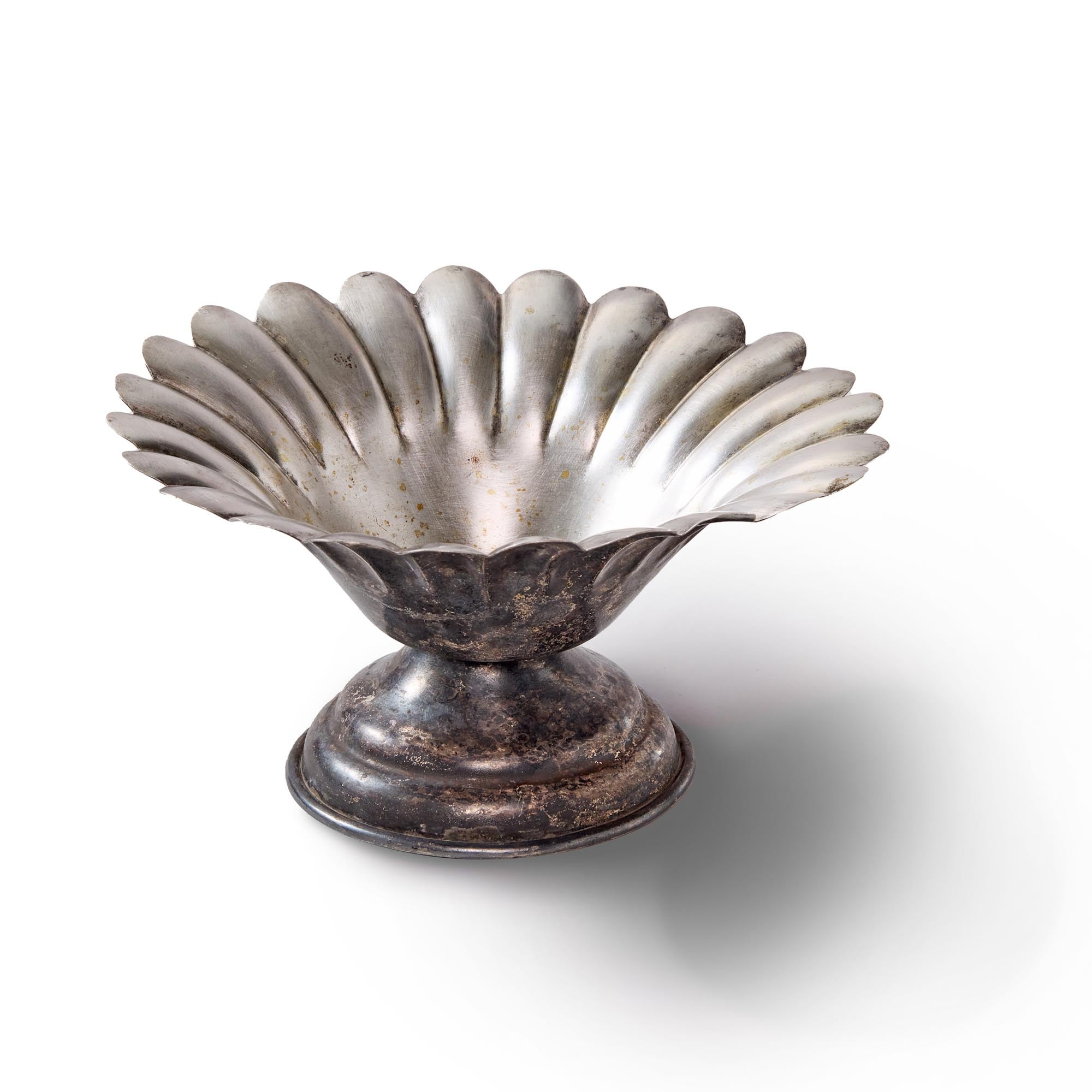 Silver Flower Pedestal Dish