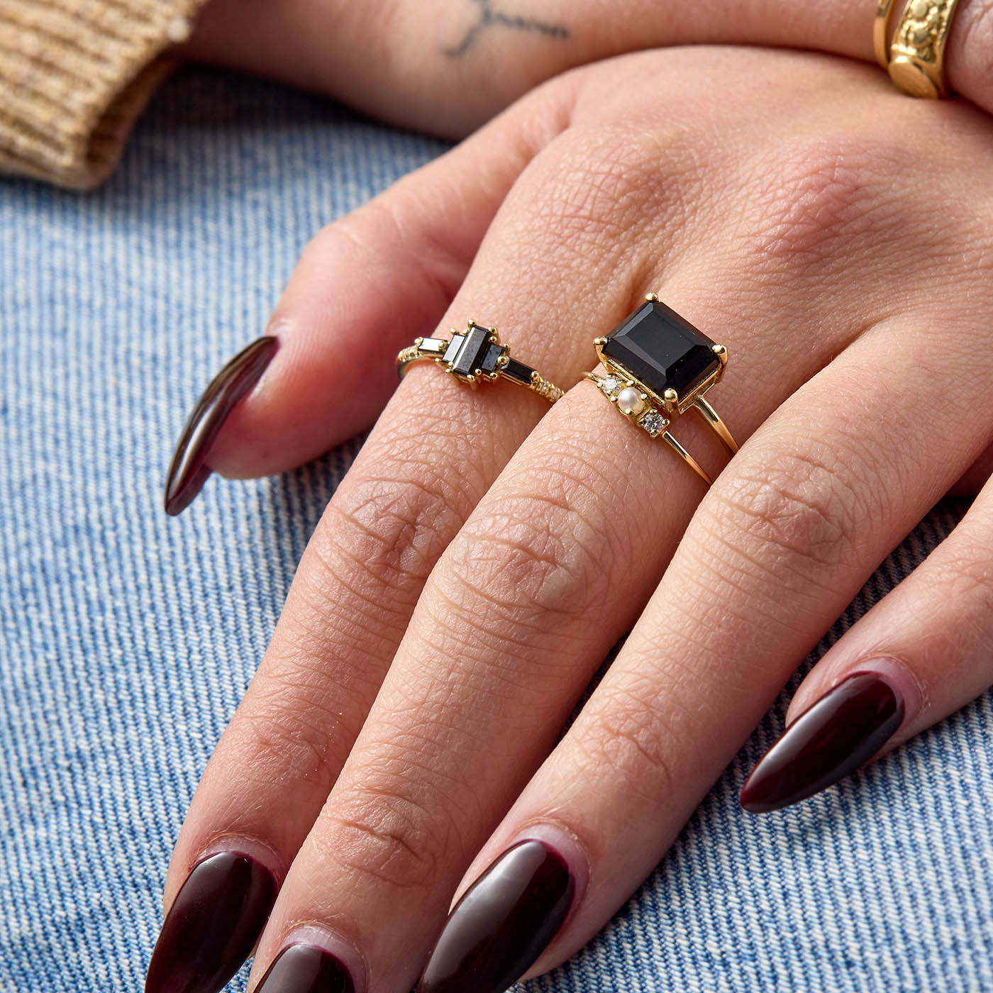 East West Onyx Ring