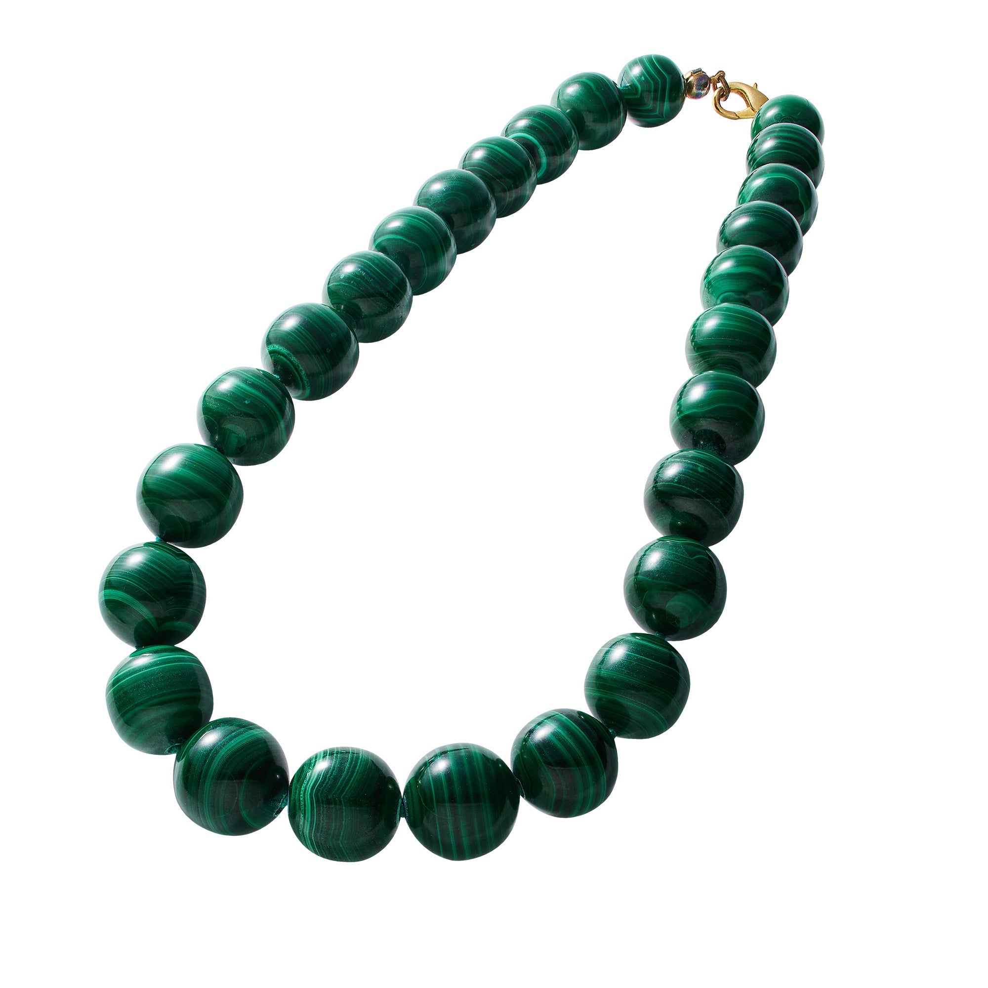 Chunky Beaded Malachite Necklace
