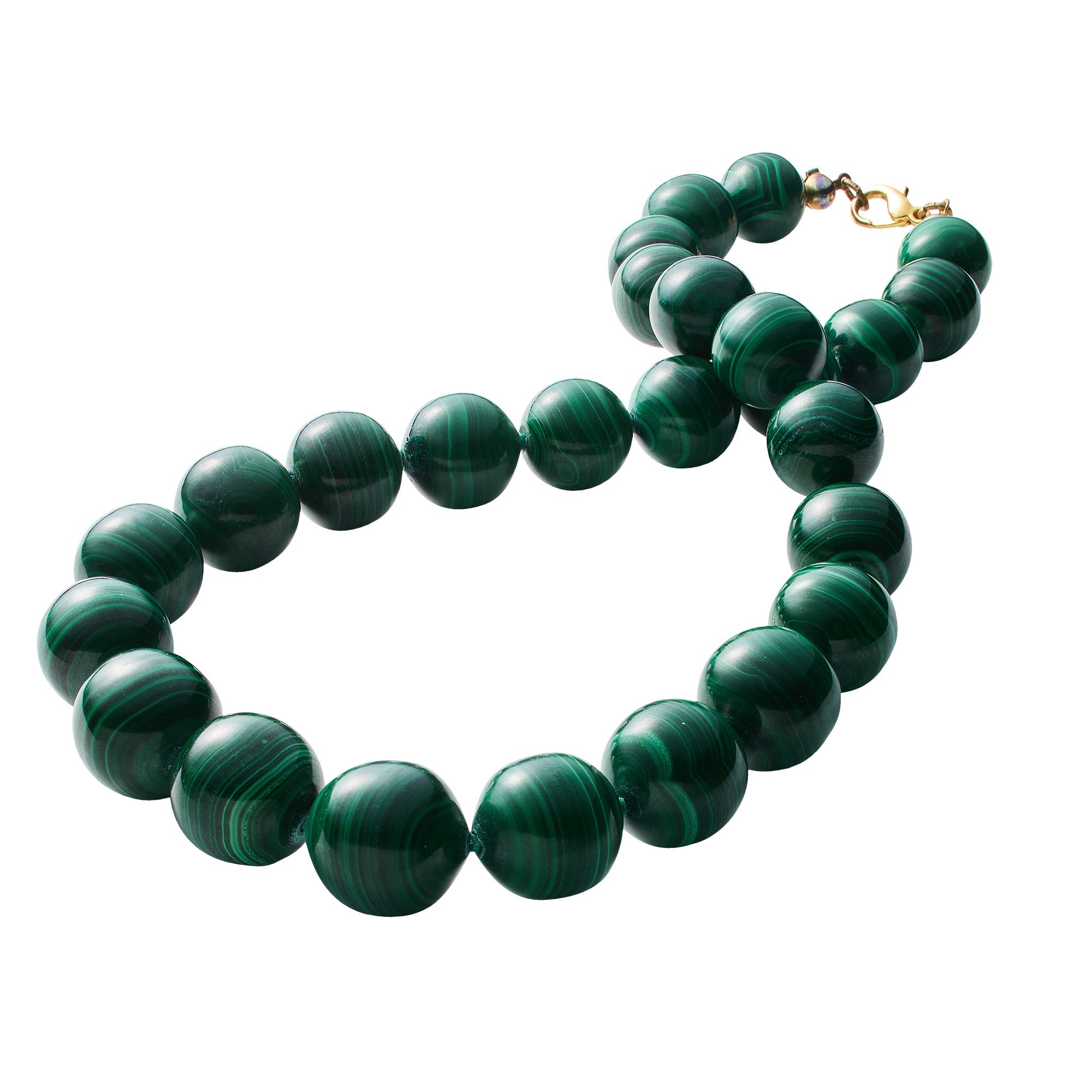Chunky Beaded Malachite Necklace