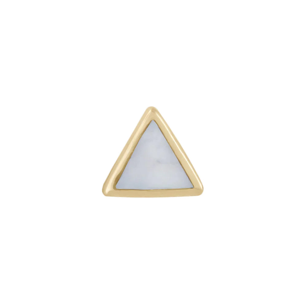Mother of Pearl Triangle Single Stud Earring