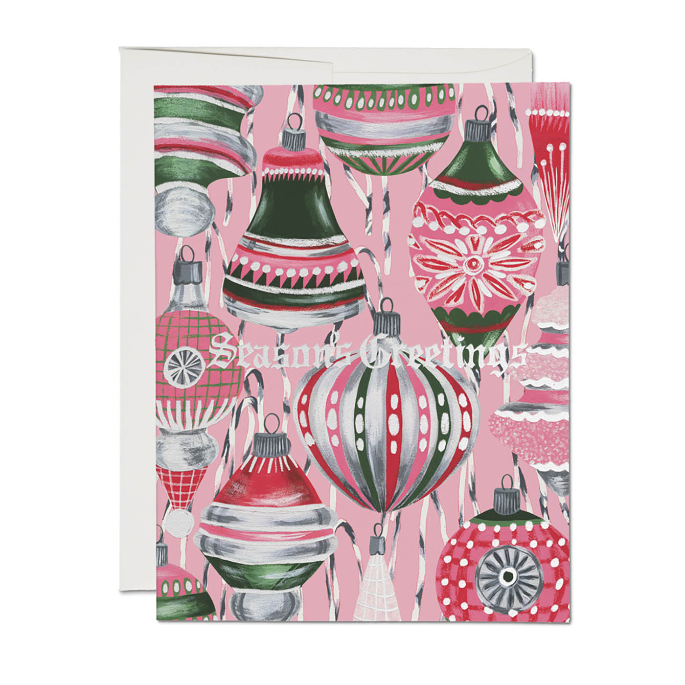 Retro Ornaments 'Season's Greetings' Greeting Card