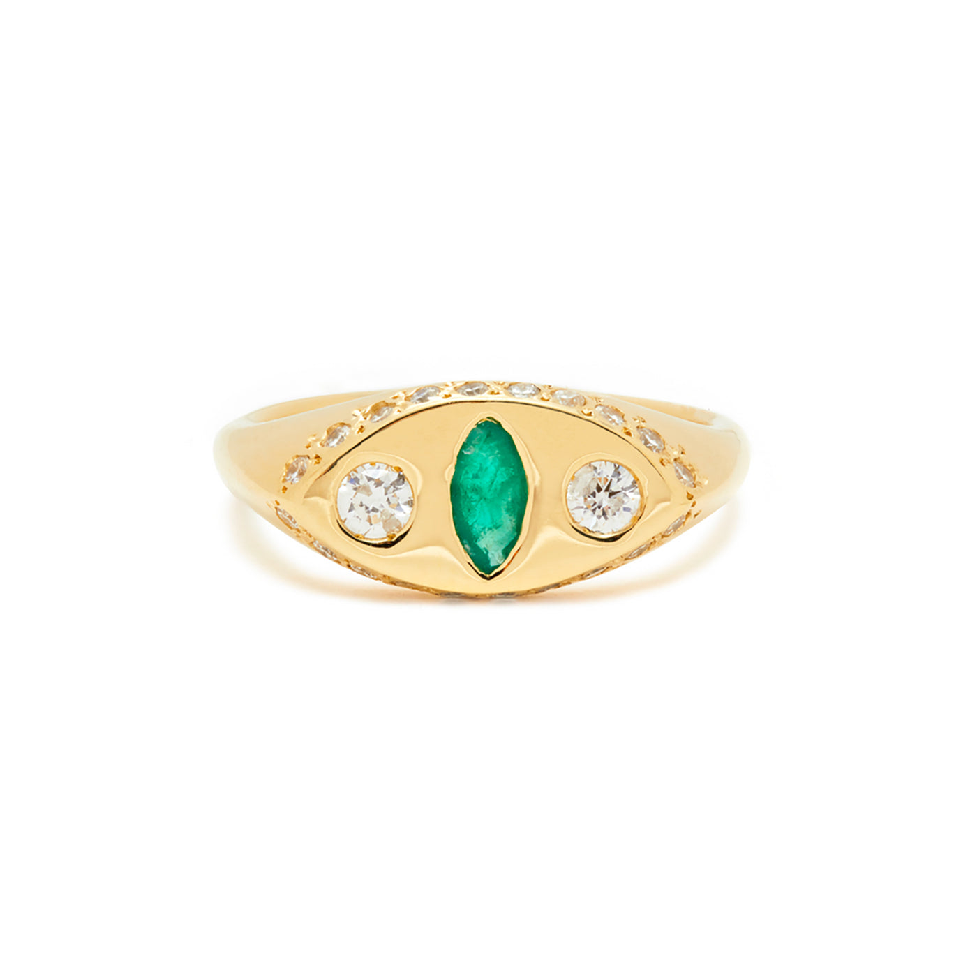 The Emerald Makeda Ring