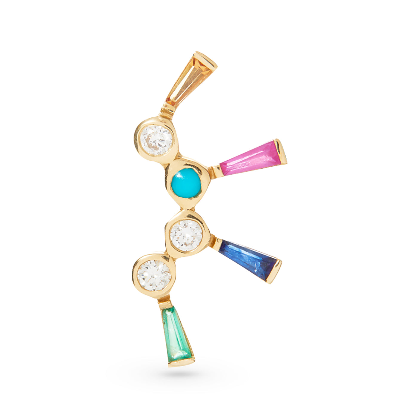 The Rainbow Burst Single Stud Earring