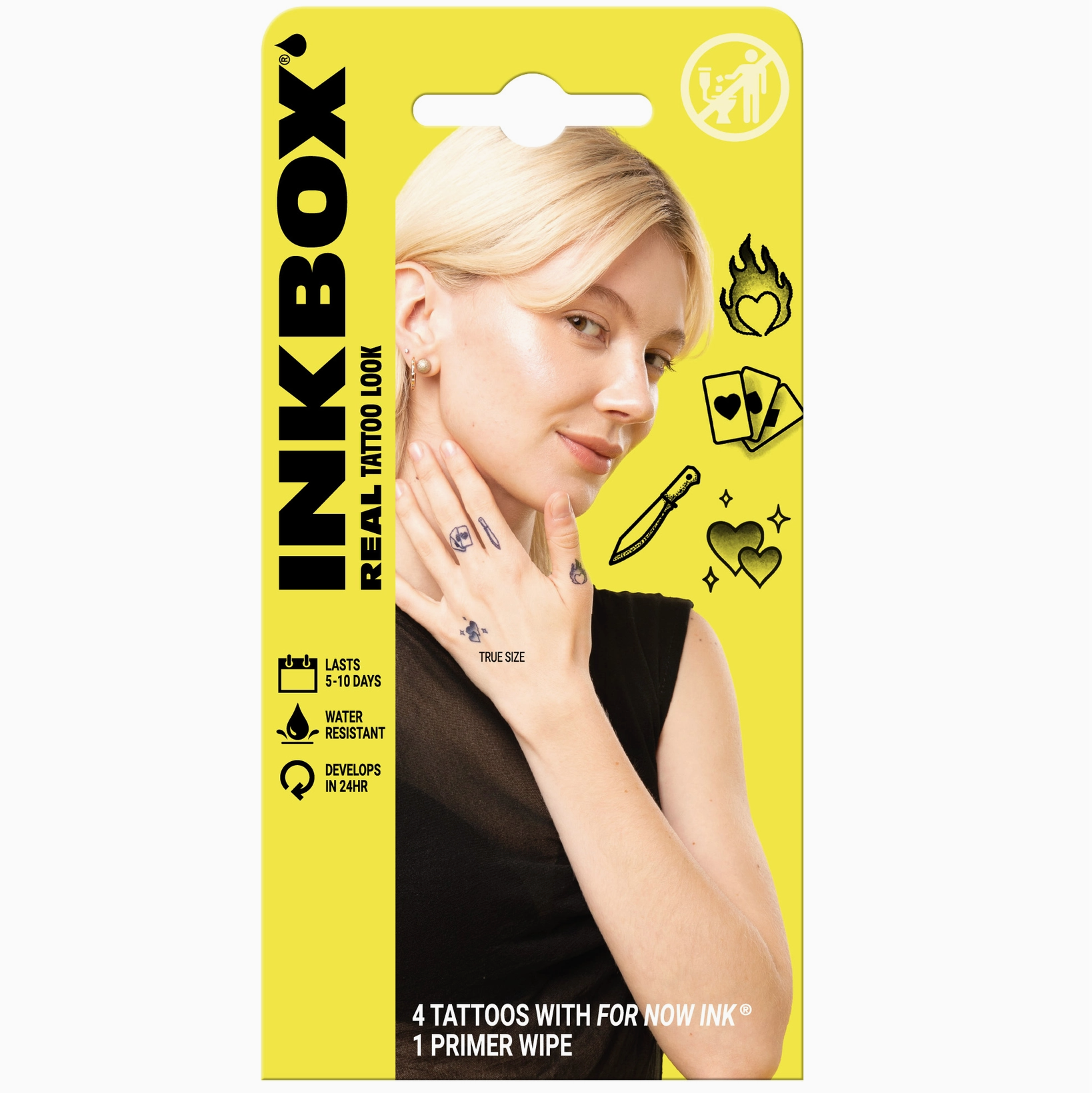 Bold Hearts Temporary Tattoo