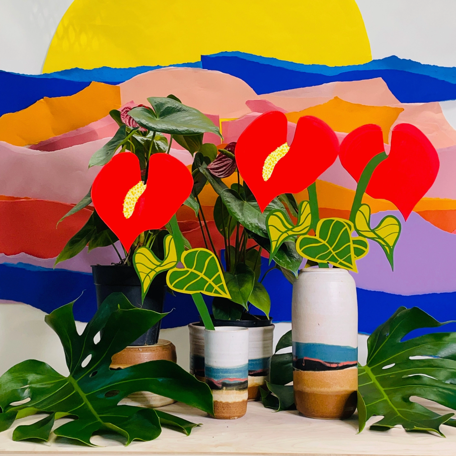 Forever Flower: Anthurium with Leaves
