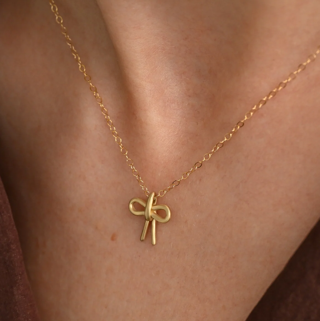 Tiny Bow Necklace