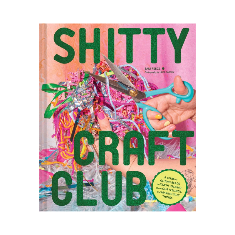 Book cover of 'Shitty Craft Club' with colorful text and imagery.