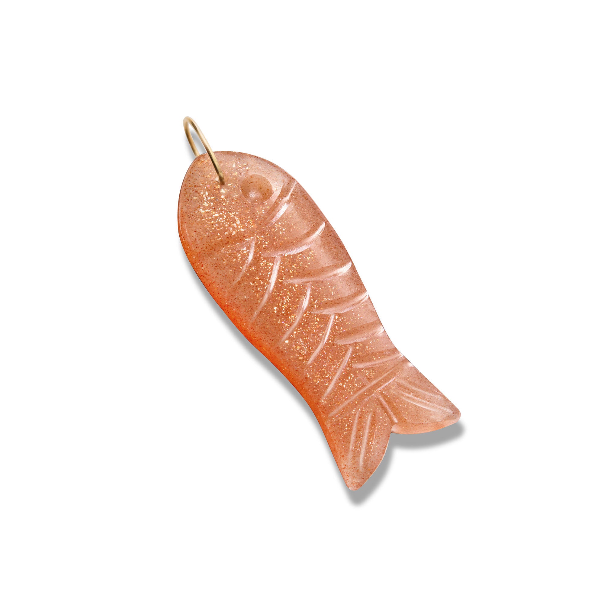Peach Moonstone Gemstone Fish
