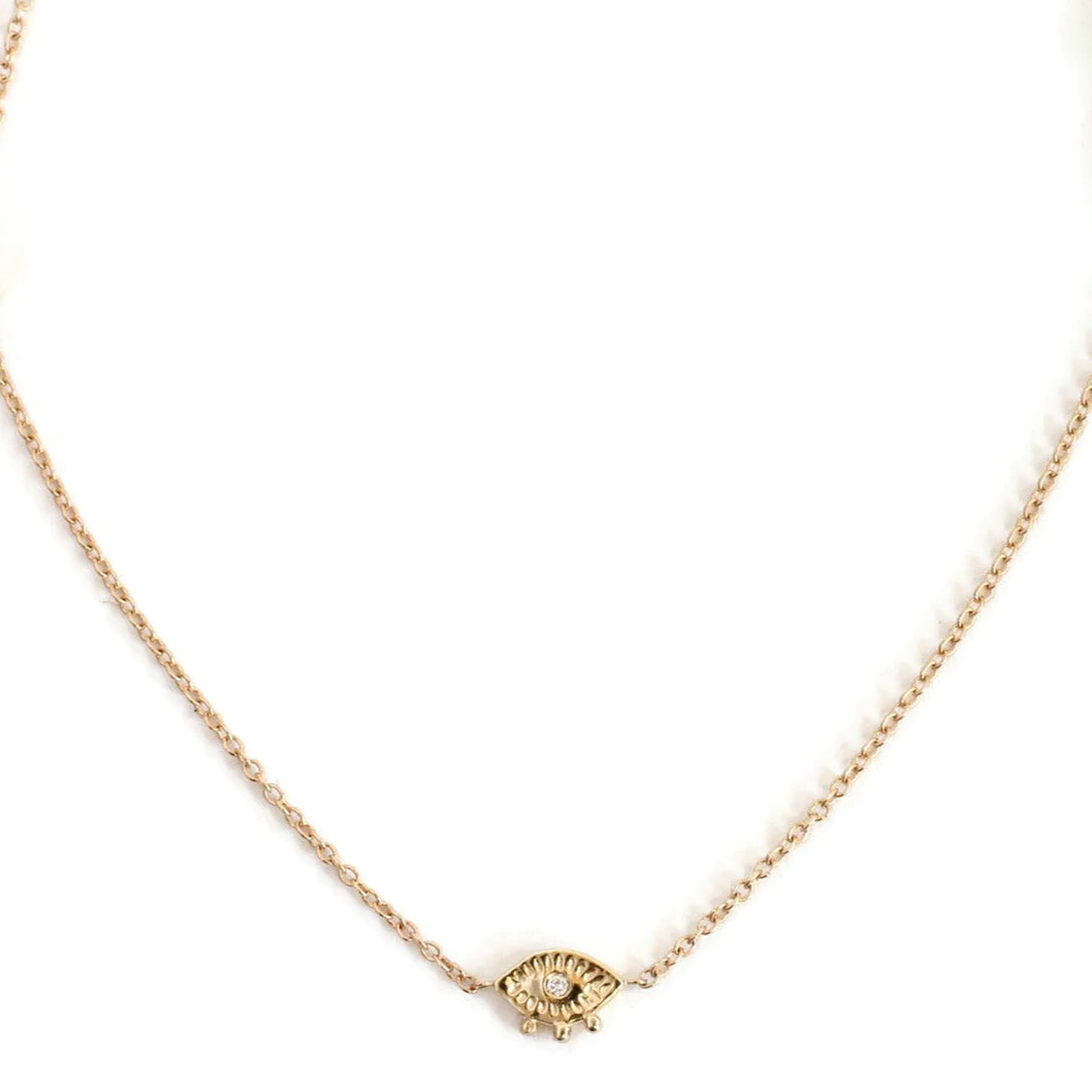 1 Tiny Diamond Eye Necklace