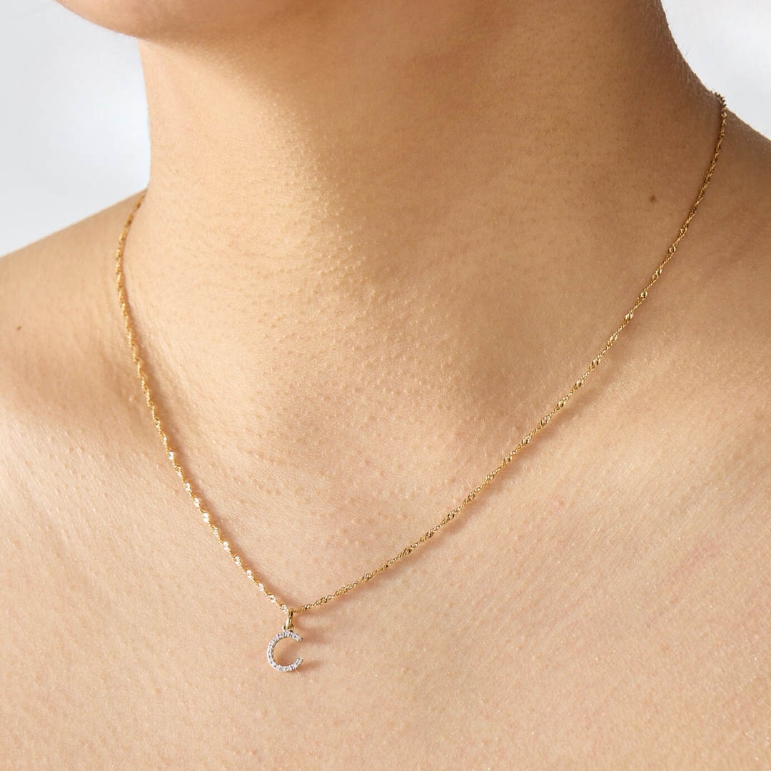 Pavé Initial Pendant