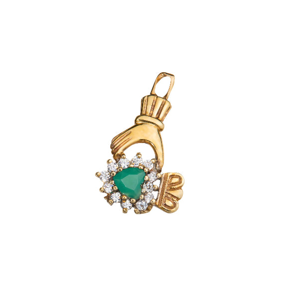 Claddah Hand With Gemstone Heart