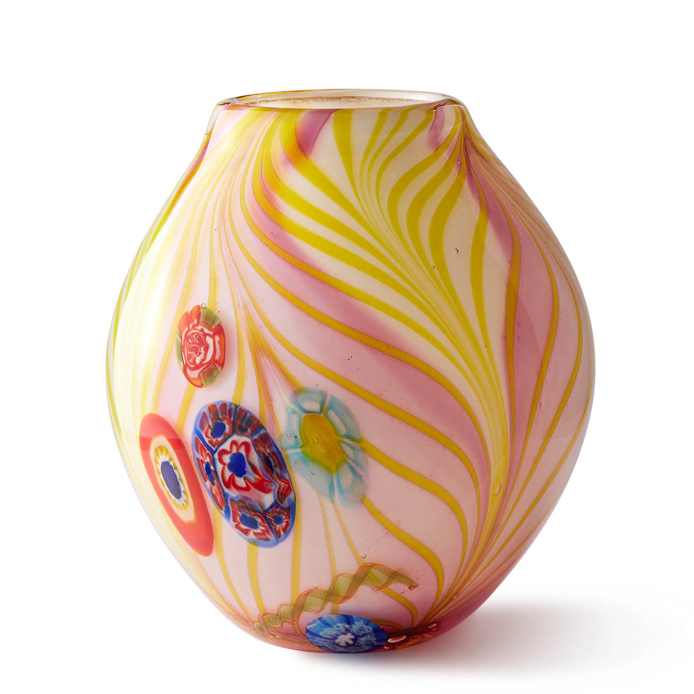 Vintage Murano Floral Glass Vase