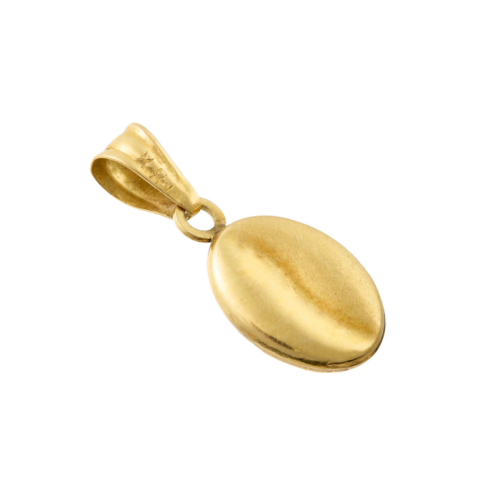 Vintage 14k gold coffee bean charm with rich detail – unique charm for coffee lovers, artisan jewelry collectors, or meaningful necklace accents.