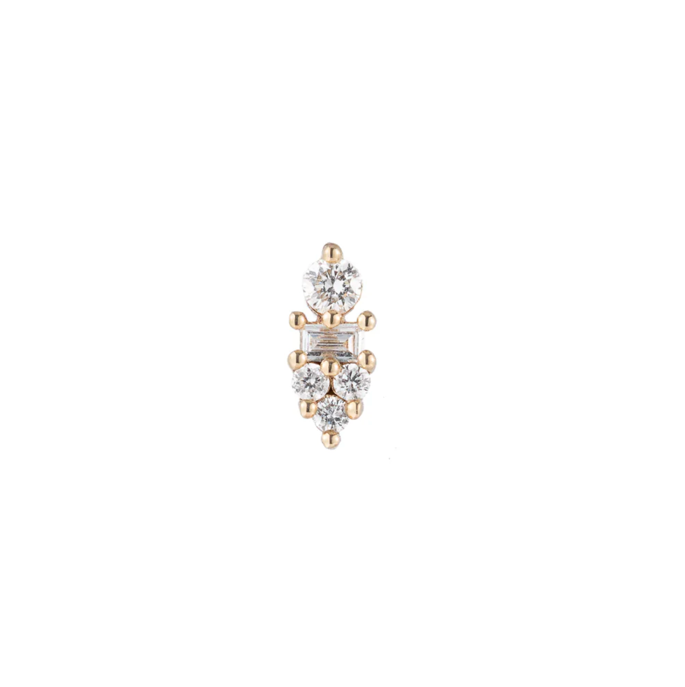 Diamond Corona Single Stud Earring