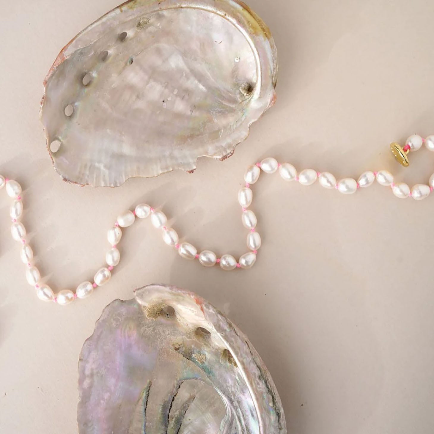 Neon Pink Cluster Pearl Necklace