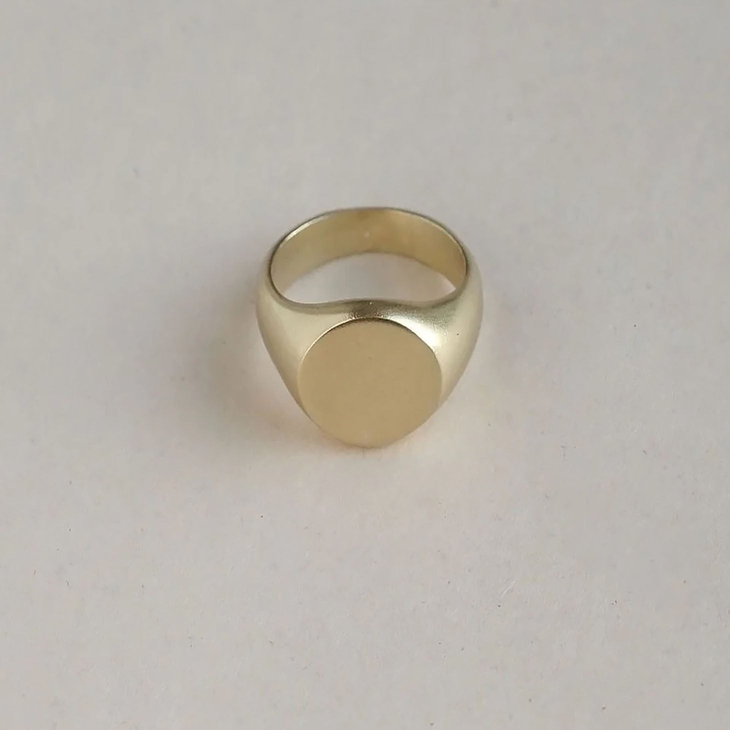 Round Brass Signet Ring