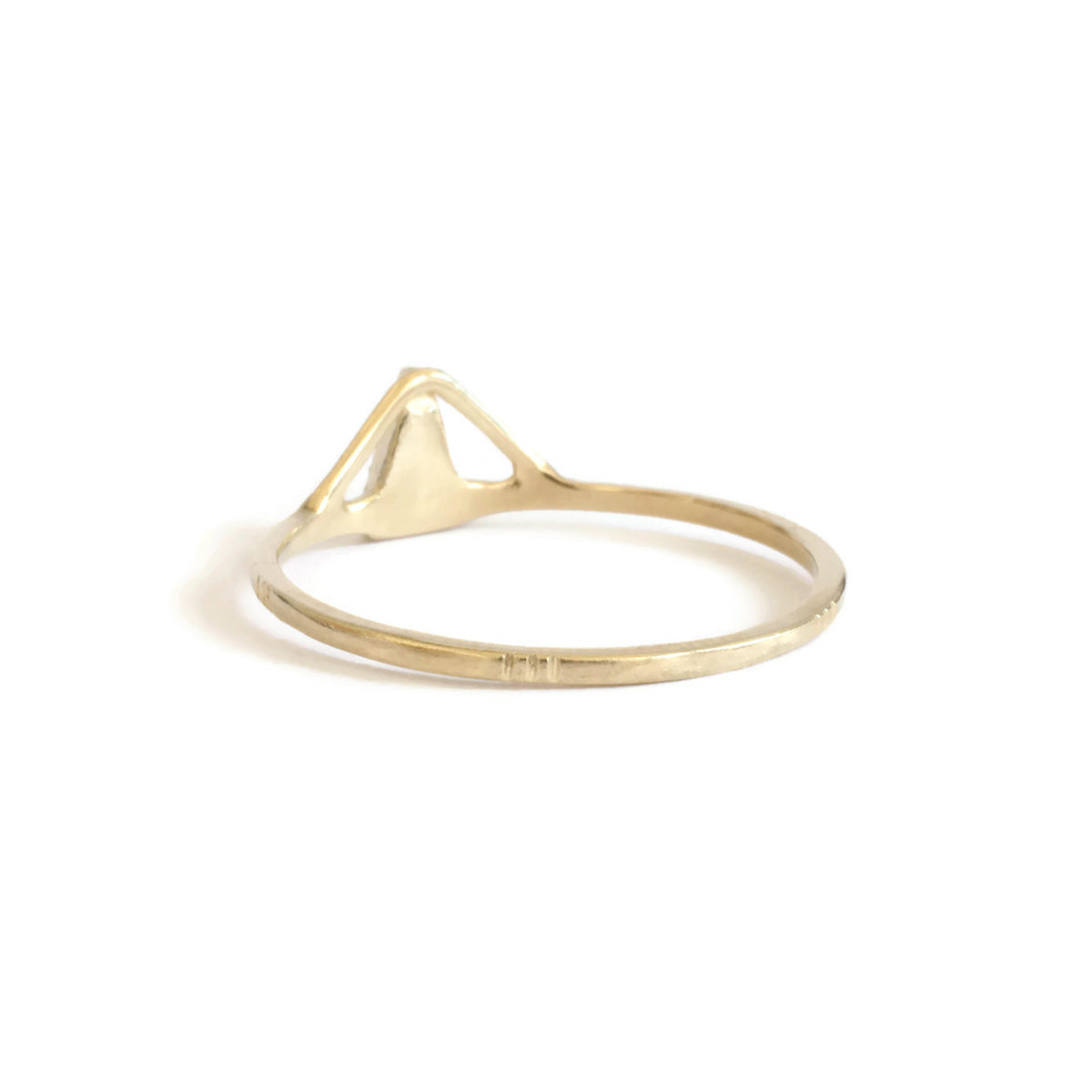 Tiny Diamond Pyramid Ring