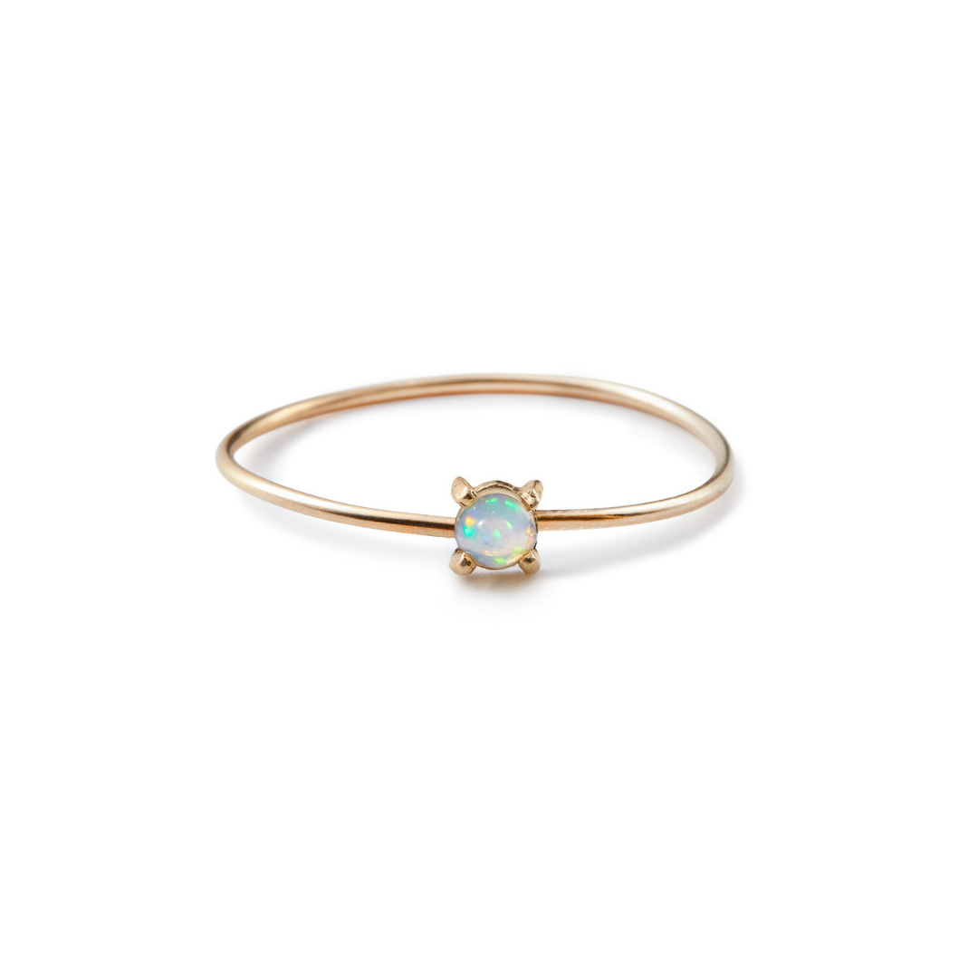 Opal Cabochon Stacking Ring