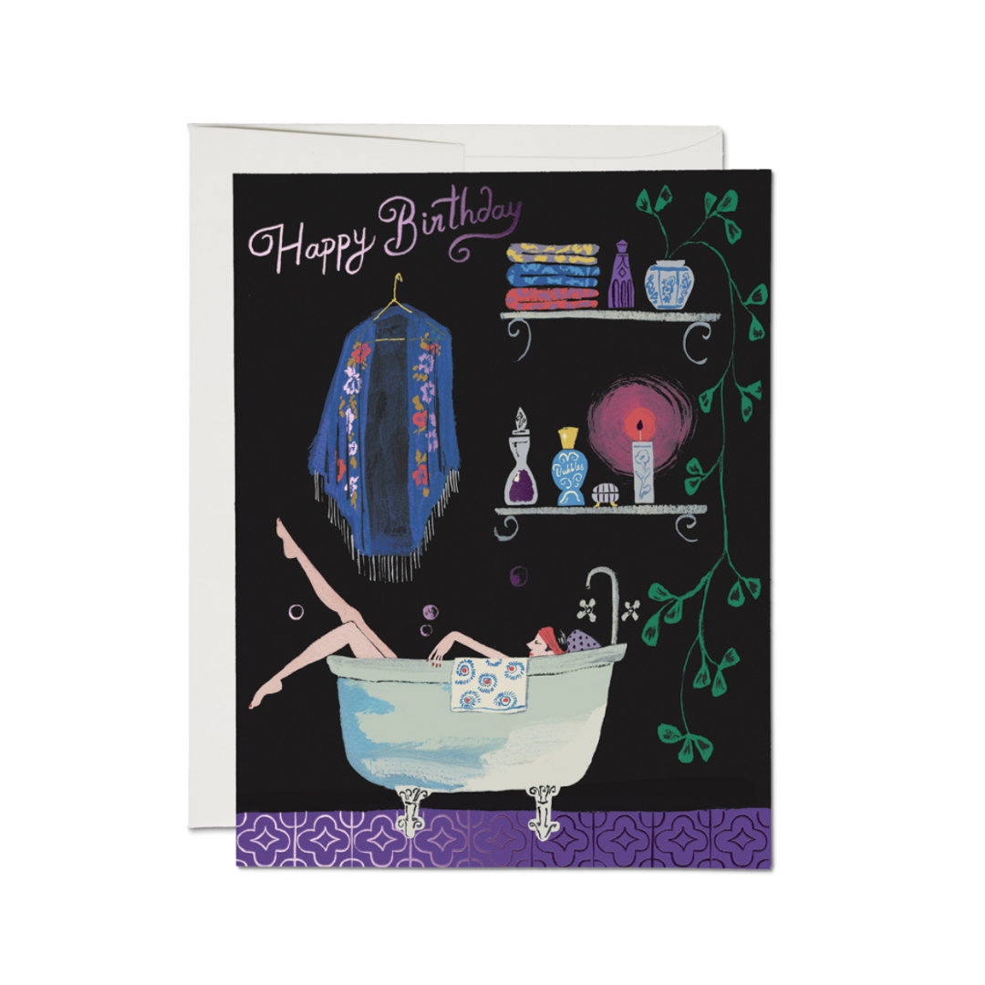 Bathtub Bubbles Greeting Card
