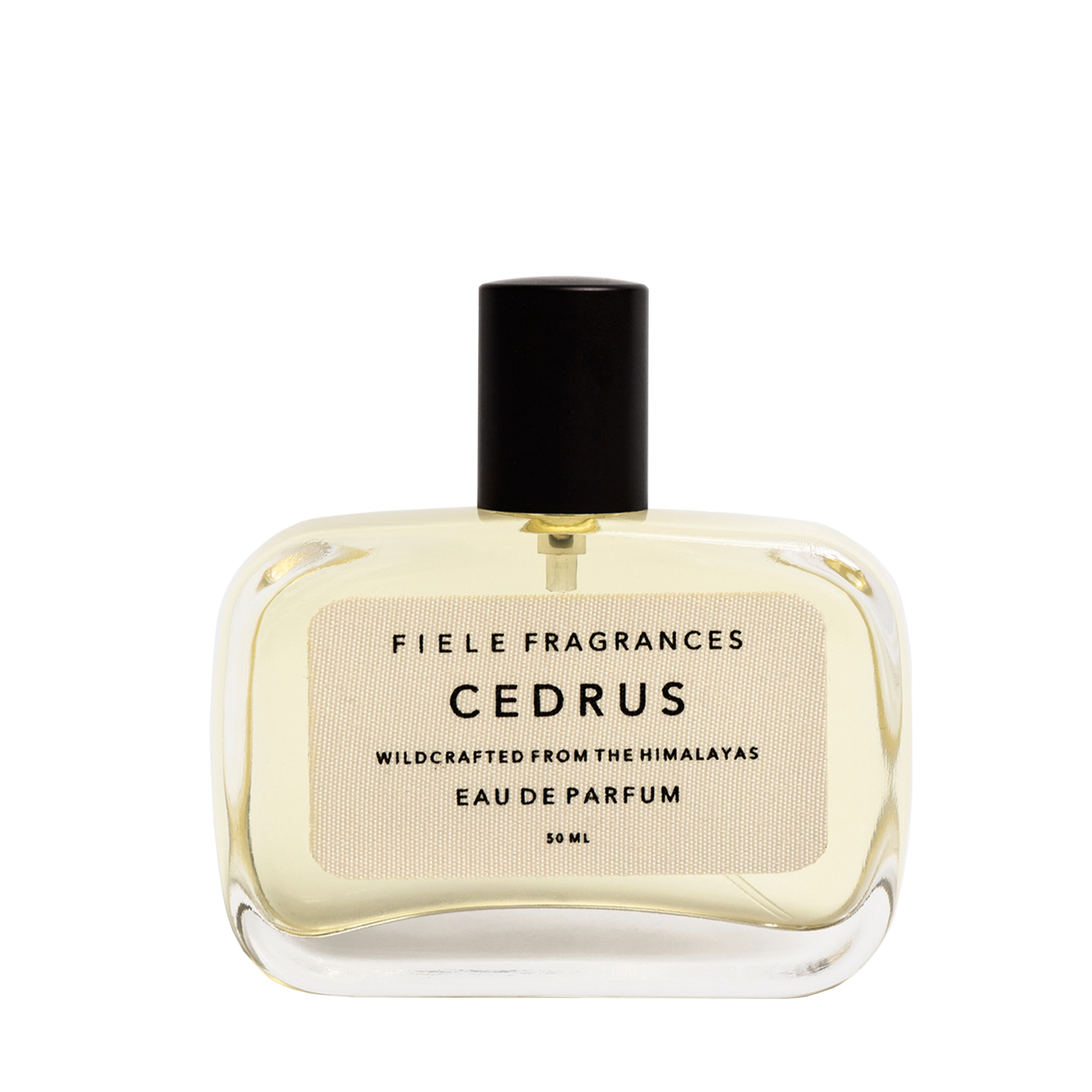Fiele Fragrances Cedrus Eau de Parfum – 50ml natural perfume with wildcrafted cedarwood from the Himalayas. A grounding, woodsy unisex scent with earthy and resinous notes. Perfect for lovers of clean beauty and artisanal fragrance.