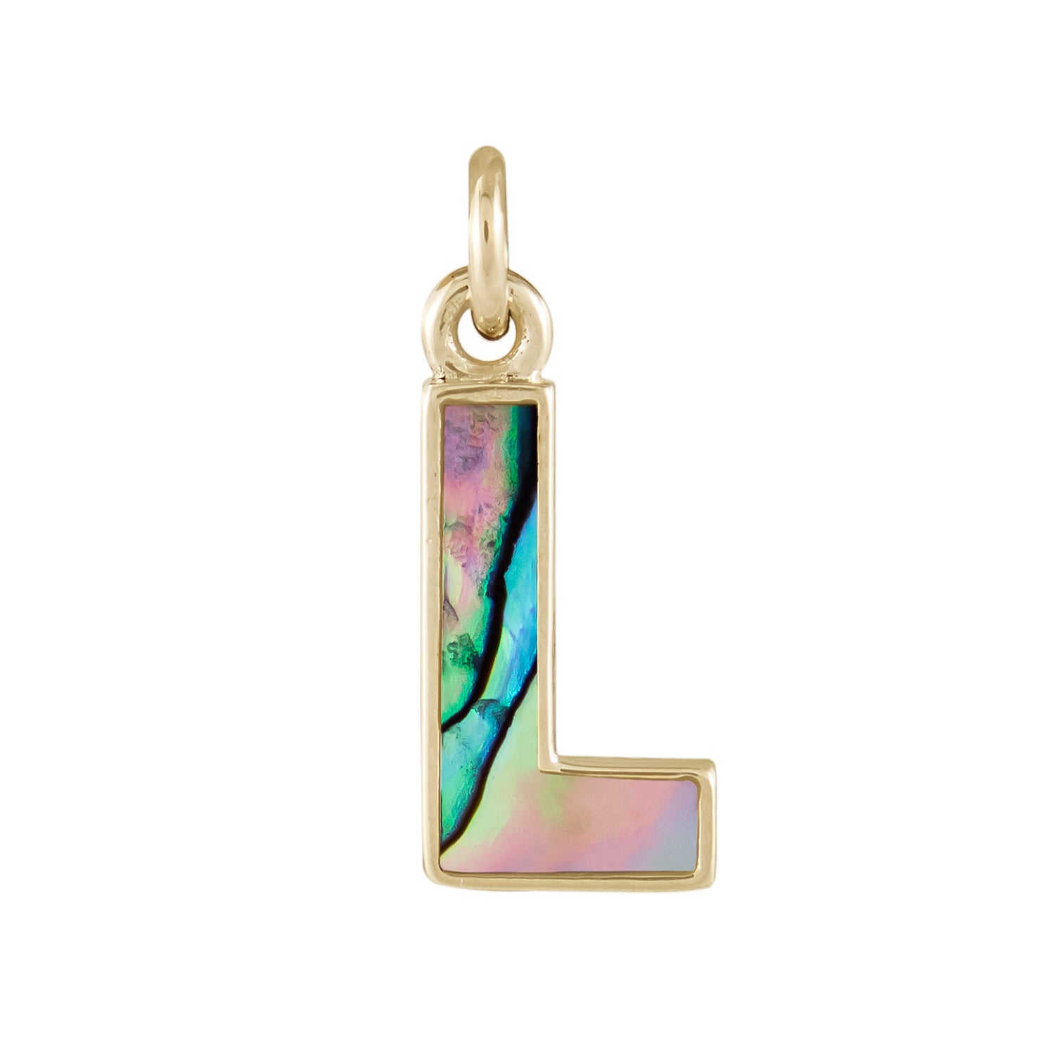 Abalone Initial Pendant