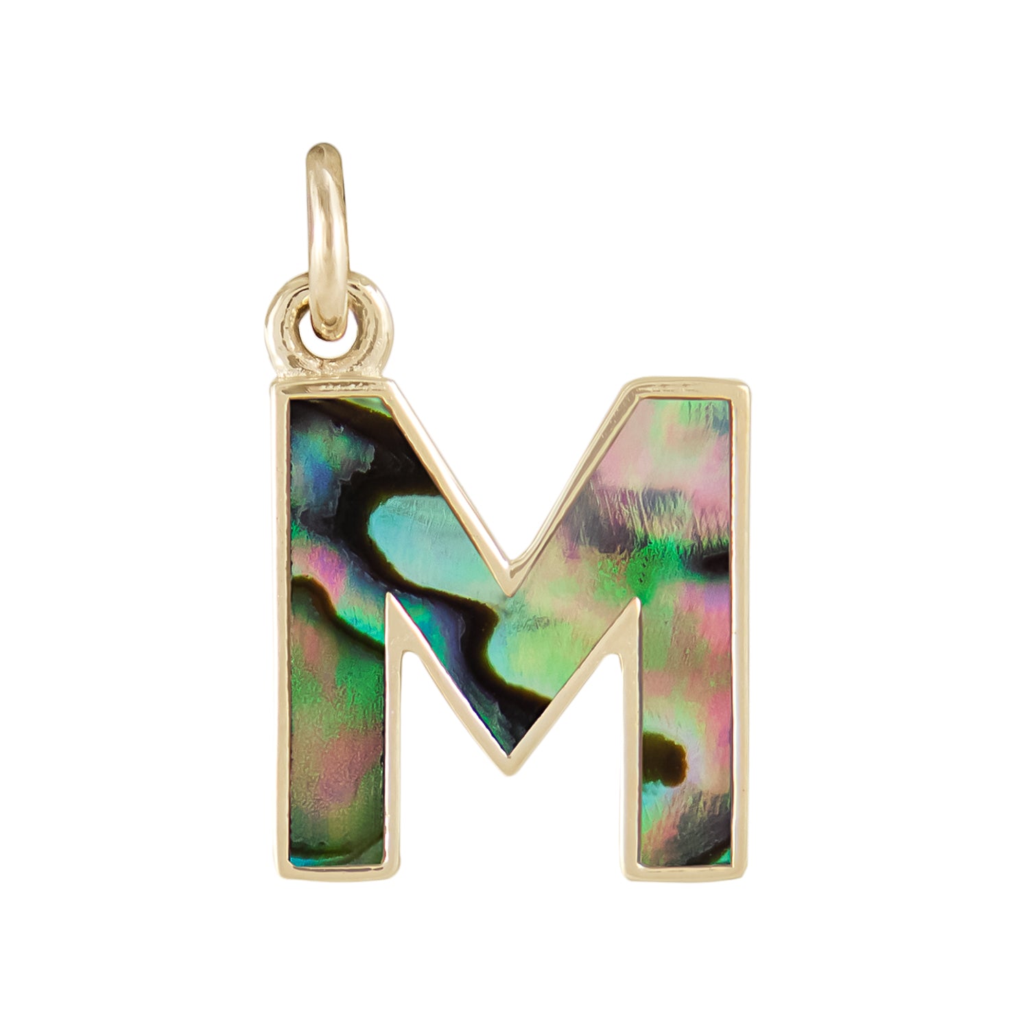 Abalone Initial Pendant